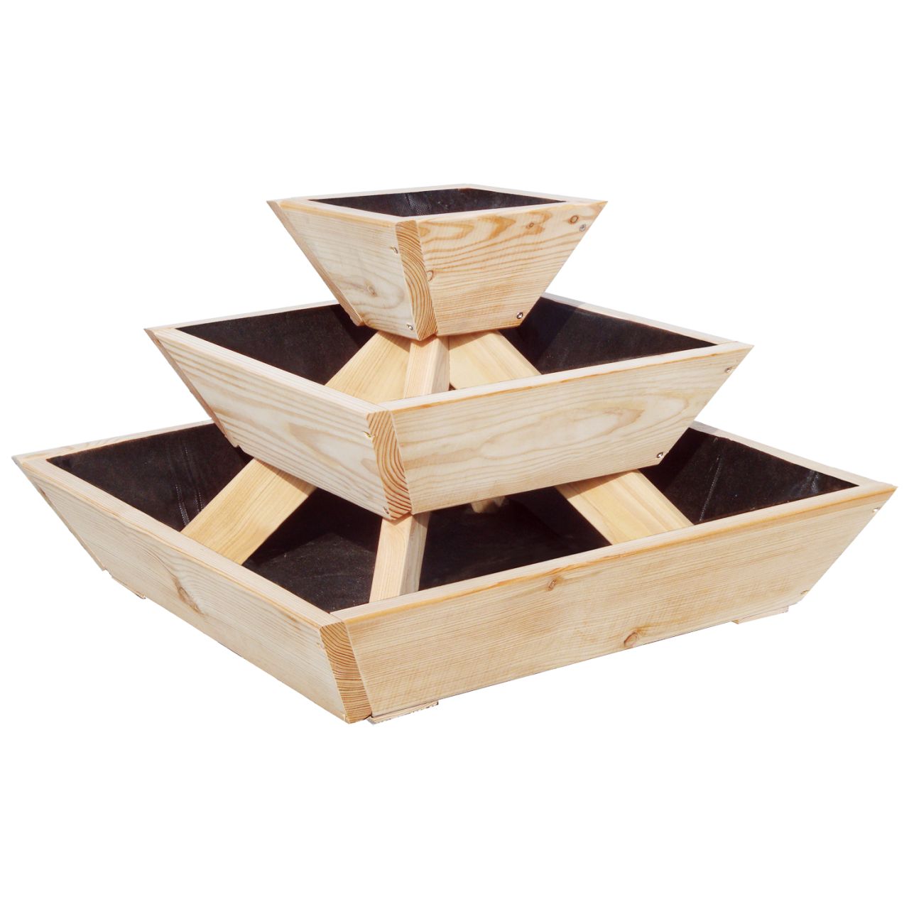 Pyramide Basil mit Boden ca. 63 x 63 x 44 cm, Lärche naturbelassen ''