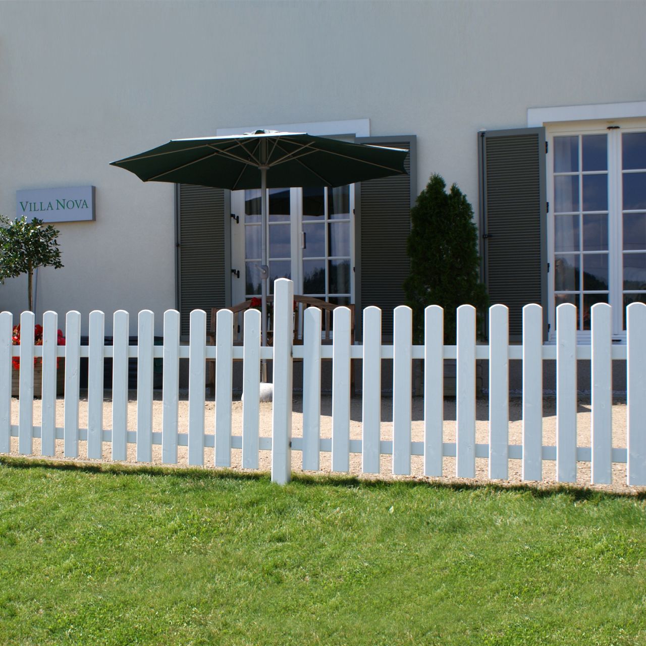 Wellington, weiß lasiert 'Vorgartenzaun 180 x 85 cm'