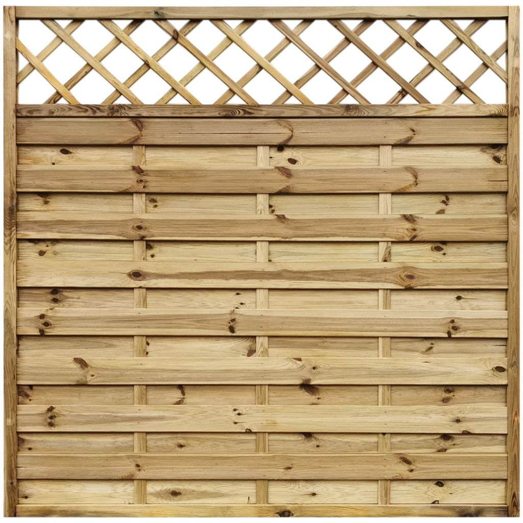 Dichtzaun Classic, mit Rankgitter, R. 45 x 45 mm Kiefer, kd imprägniert '90 x 180 cm'