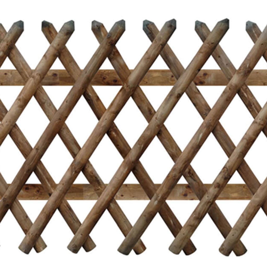 Jägerzaun 5,5 cm gekegelte Latten 250 cm lang, kd imprägniert braun +1 Latte '250 x 80 cm'