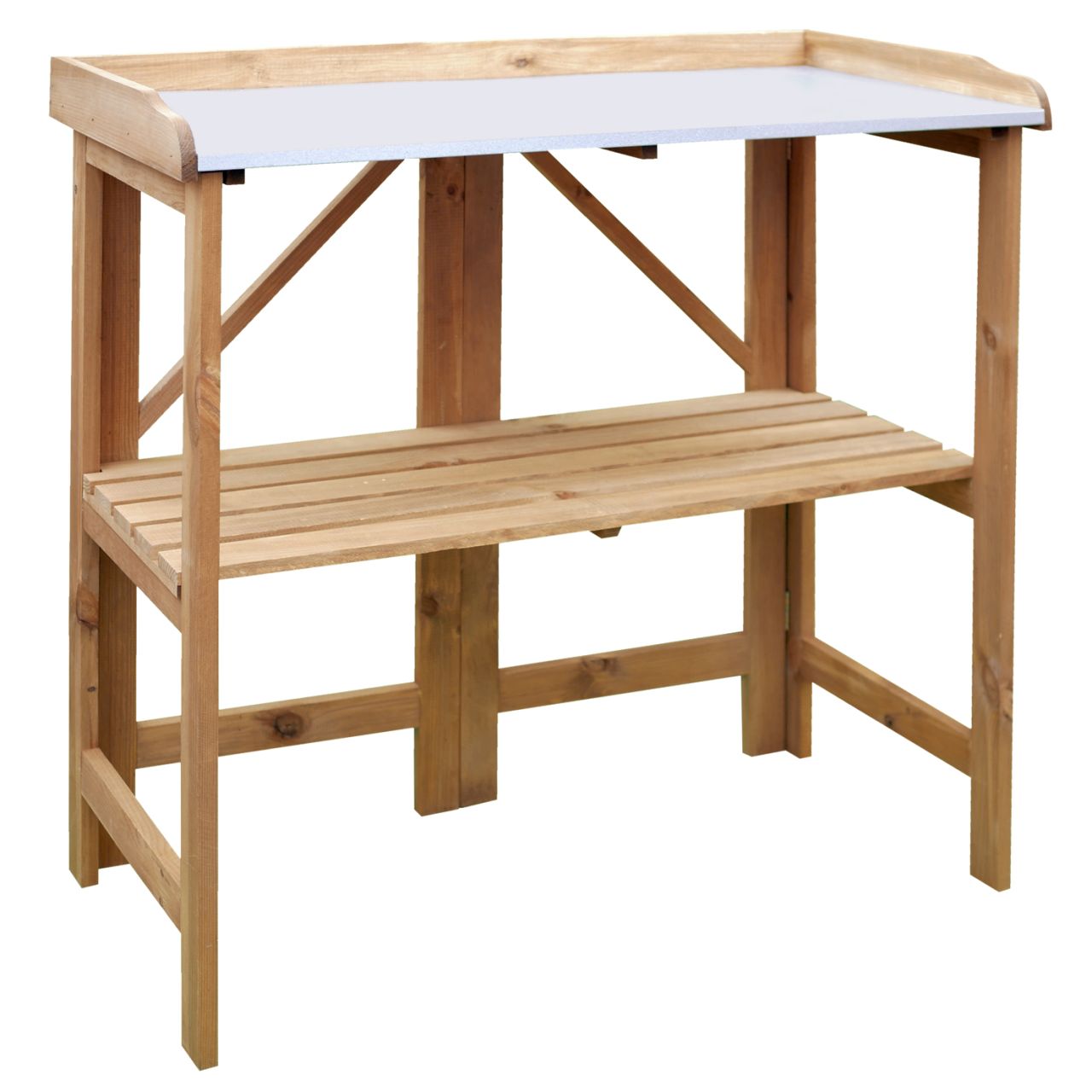 Pflanztisch Floris klappbar 98 x 48 x 97 cm, Fichte, braun imprägniert ''