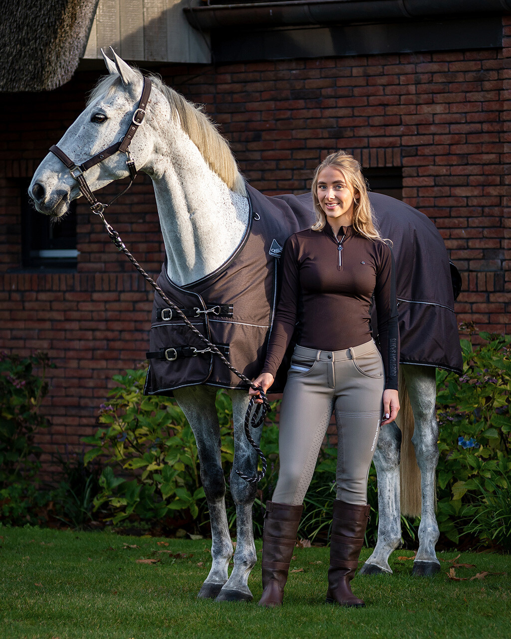 QHP Emma Fullgrip Softshell Reithose Damen