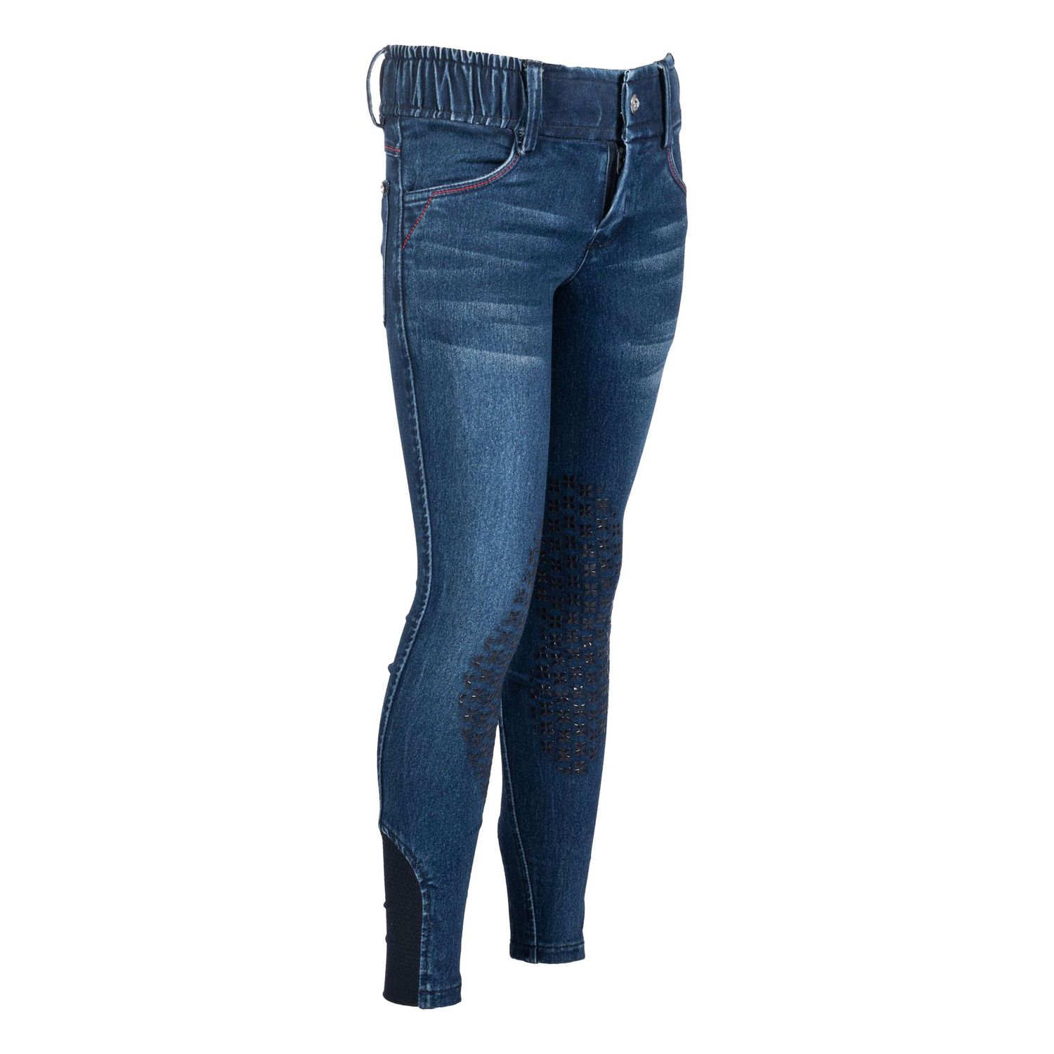 HKM Reithose Aymee Denim SilikonKniebesatz Kinder