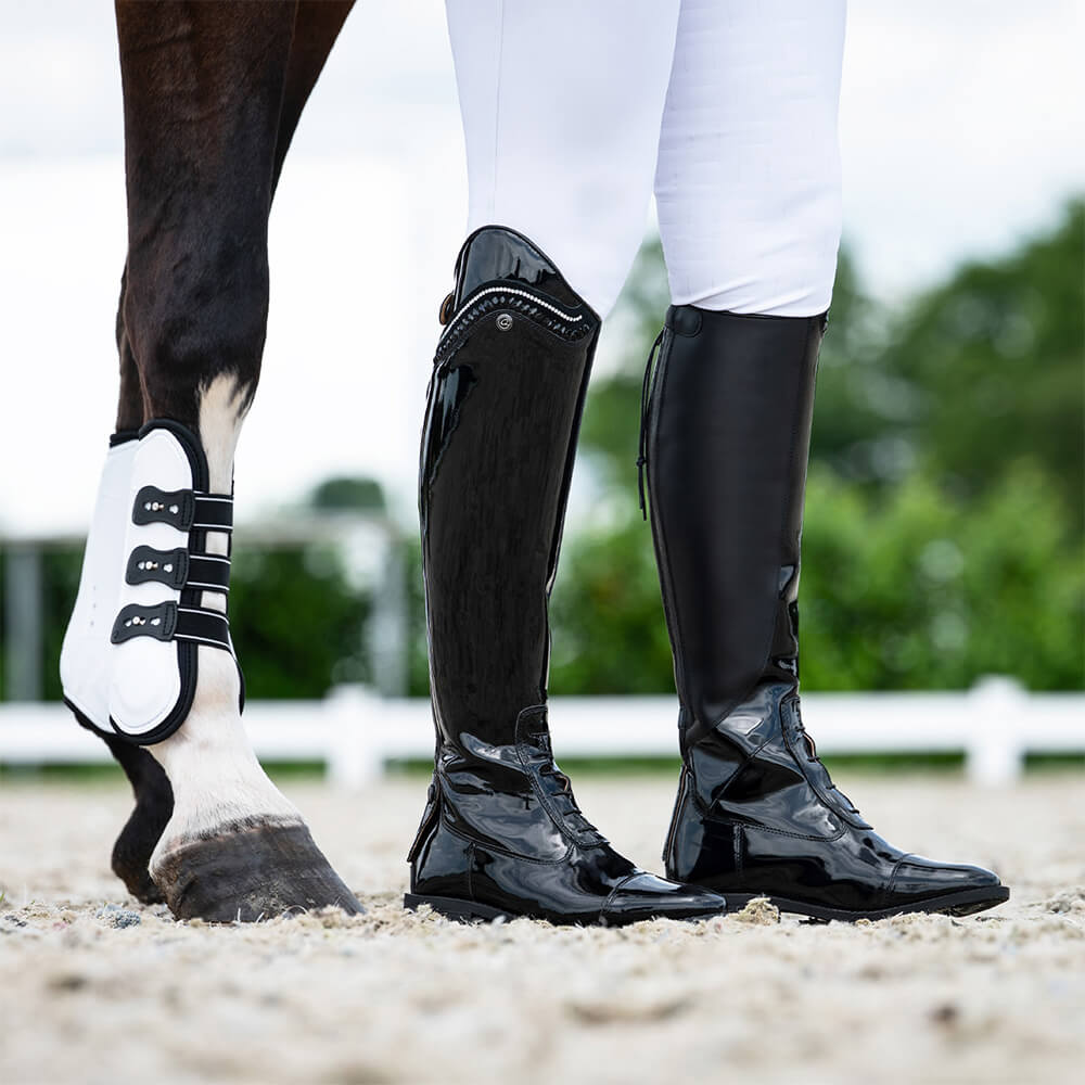 QHP Reitstiefel Lamira Lackleder Kinder