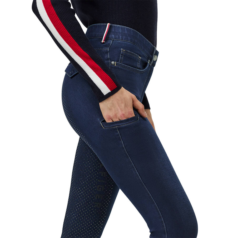 Tommy Hilfiger Equestrian Hope Denim Vollgrip Reithose Damen