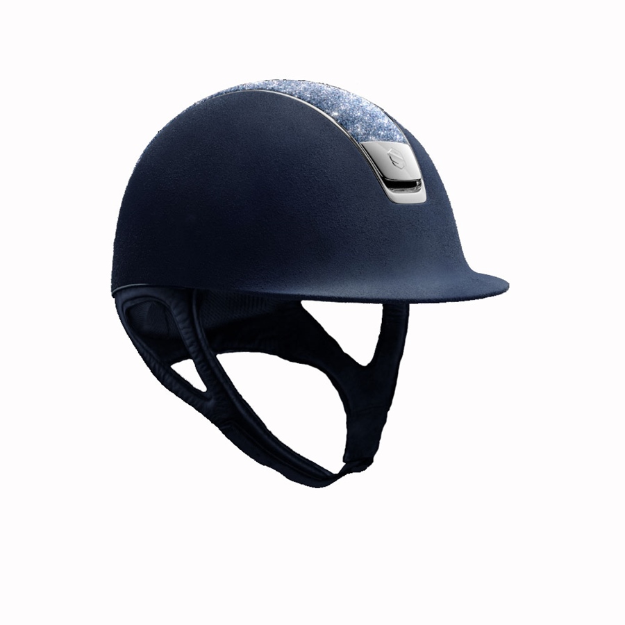 Samshield Premium Alcantara Blue Crystal  1.0 Dressur Reithelm