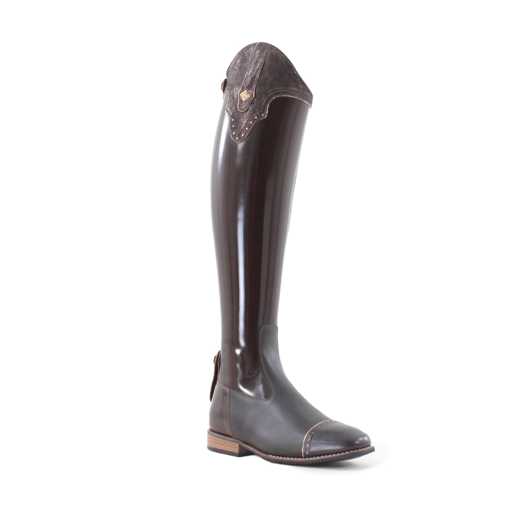 DeNiro Salento 01 Reitstiefel brushed caffé mit Top America in Savage Bronze