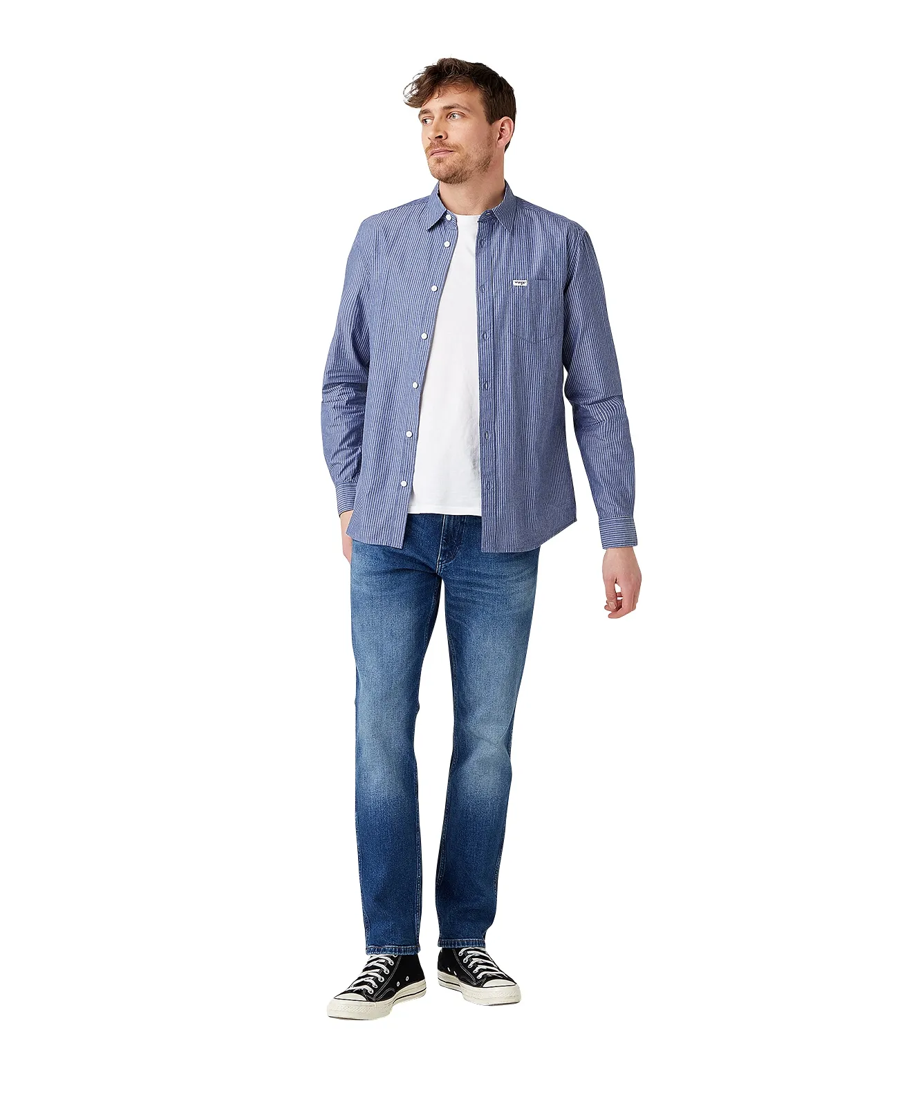 Wrangler Straight Jeans Greensboro in Hard Edge