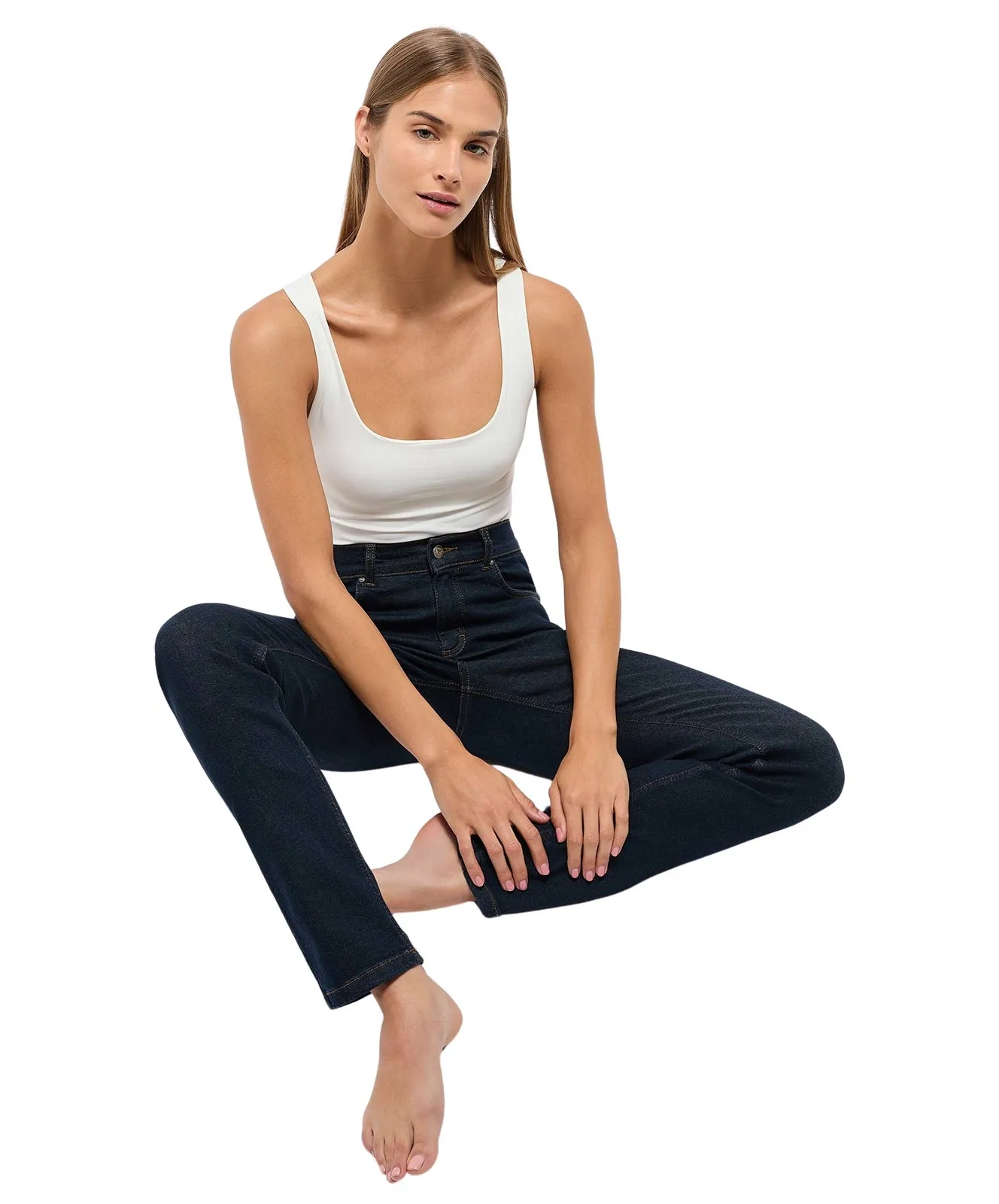 Angels Straight Jeans Cici in Night Blue