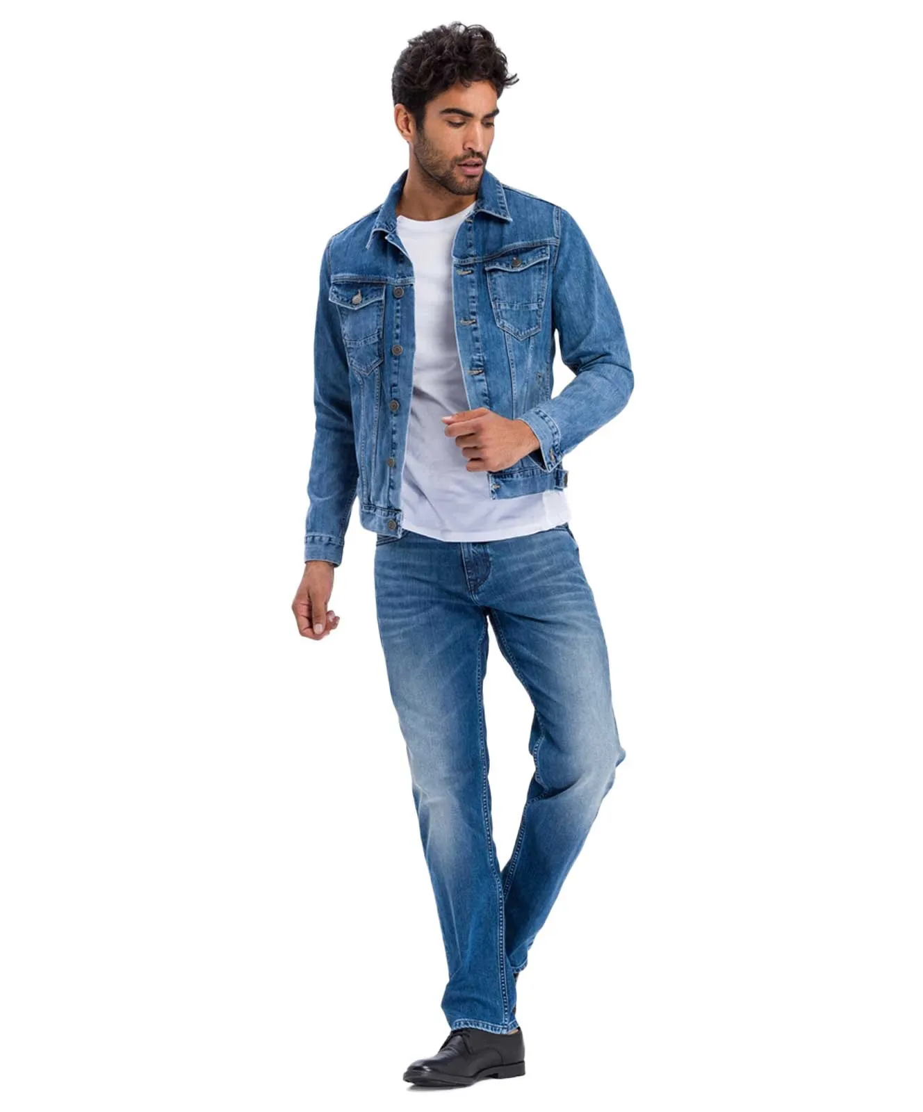 Cross Loose Fit Jeans Antonio in Mid Blue