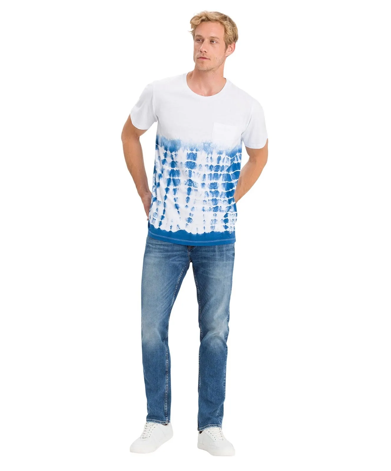 Cross Slim Fit Jeans Damien in Mid Blue