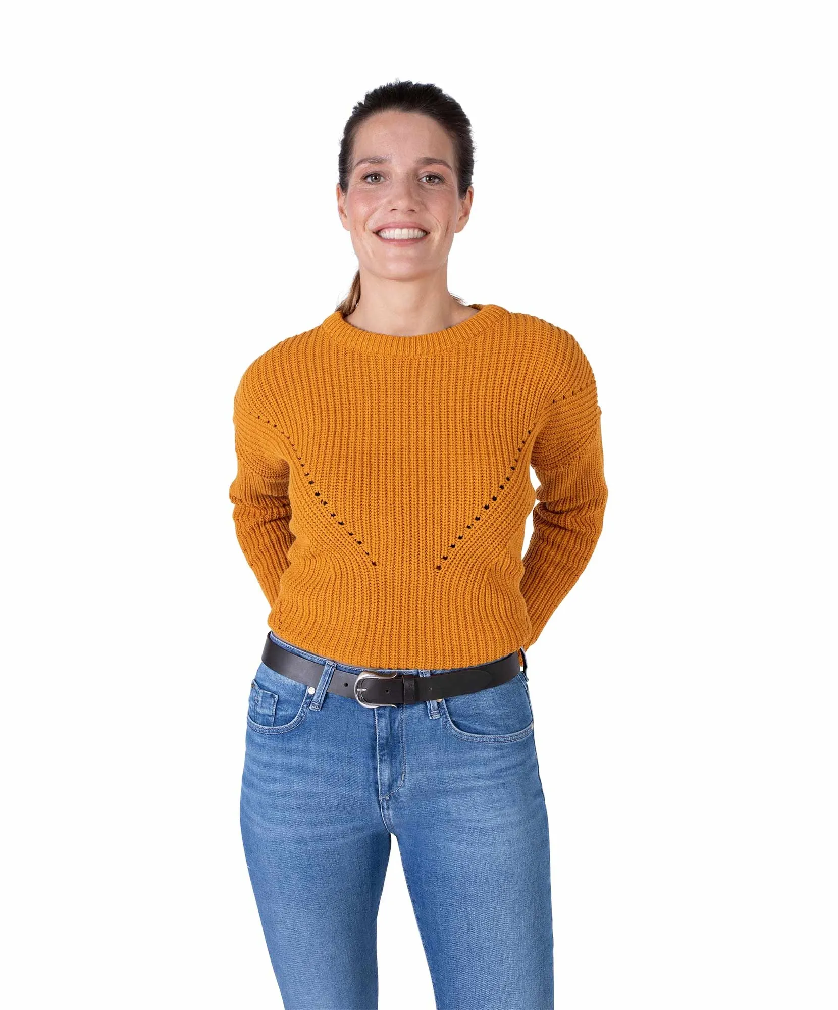 Mustang Gürtel aus Leder mit femininer Schließe in Schwarz