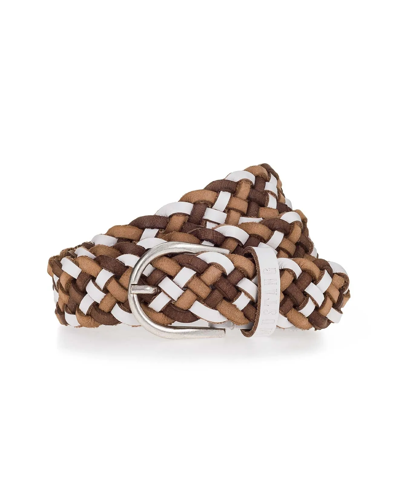 Mustang Ledergürtel 30 Mm Gürtel MW3090R23 in White Varied