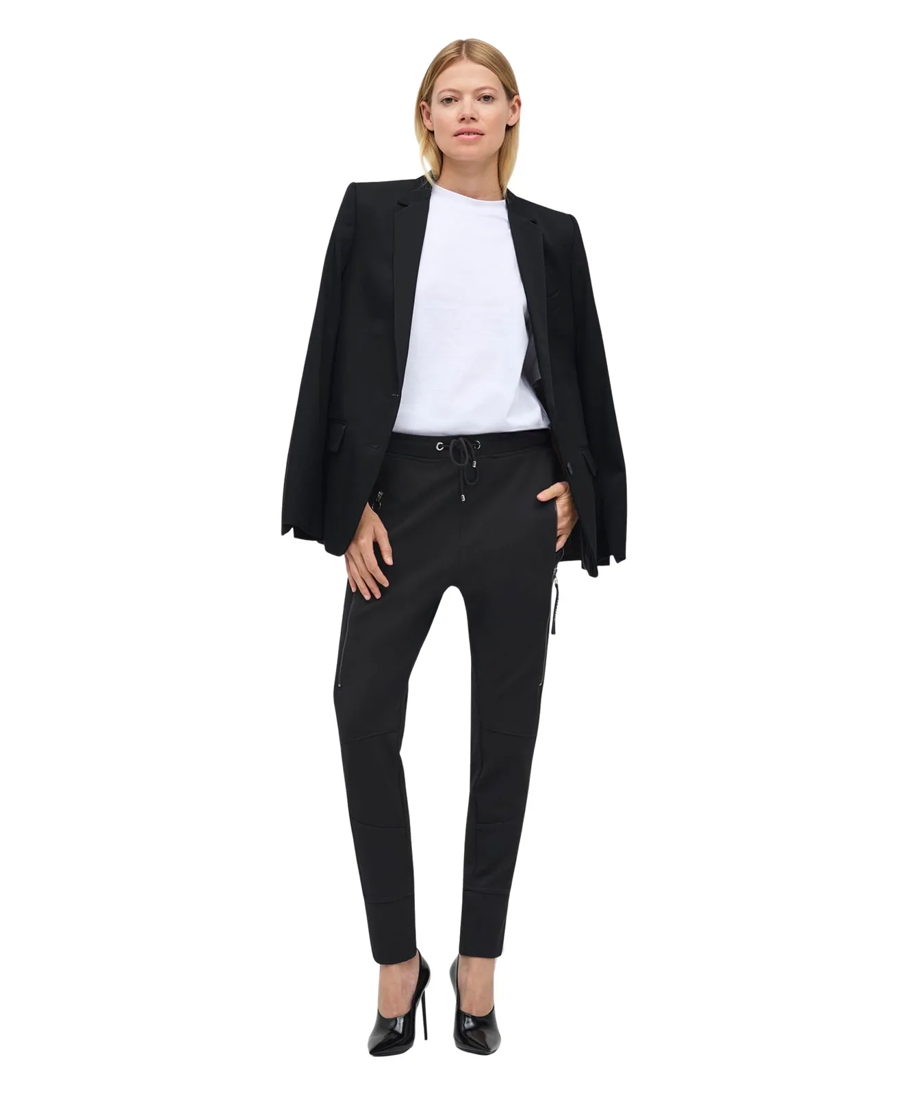 Mac Future - schwarze Jogginghose mit Reißverschlusstaschen