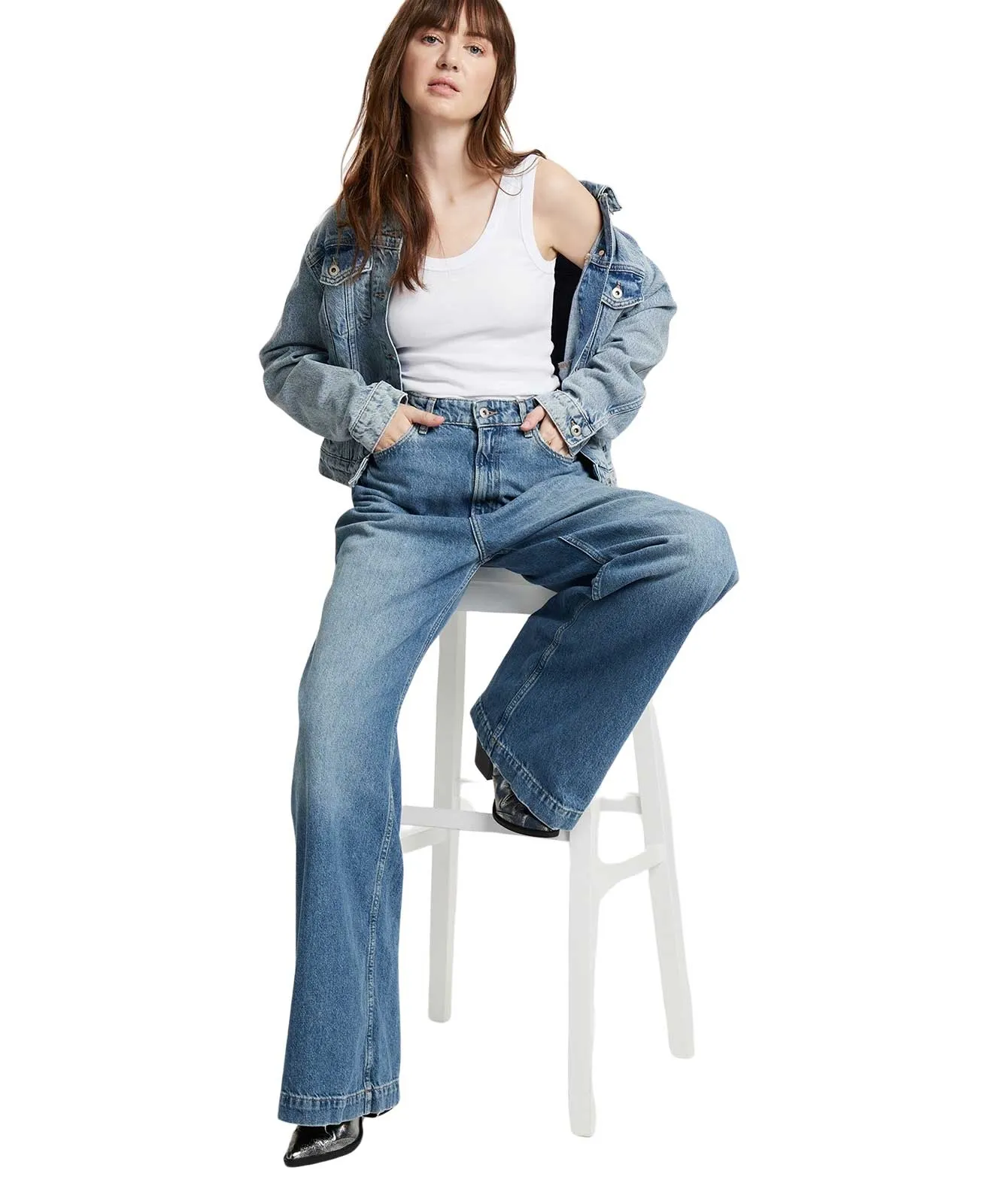 Cross Jeansjacke Regular Jeansjacke in Light Blue