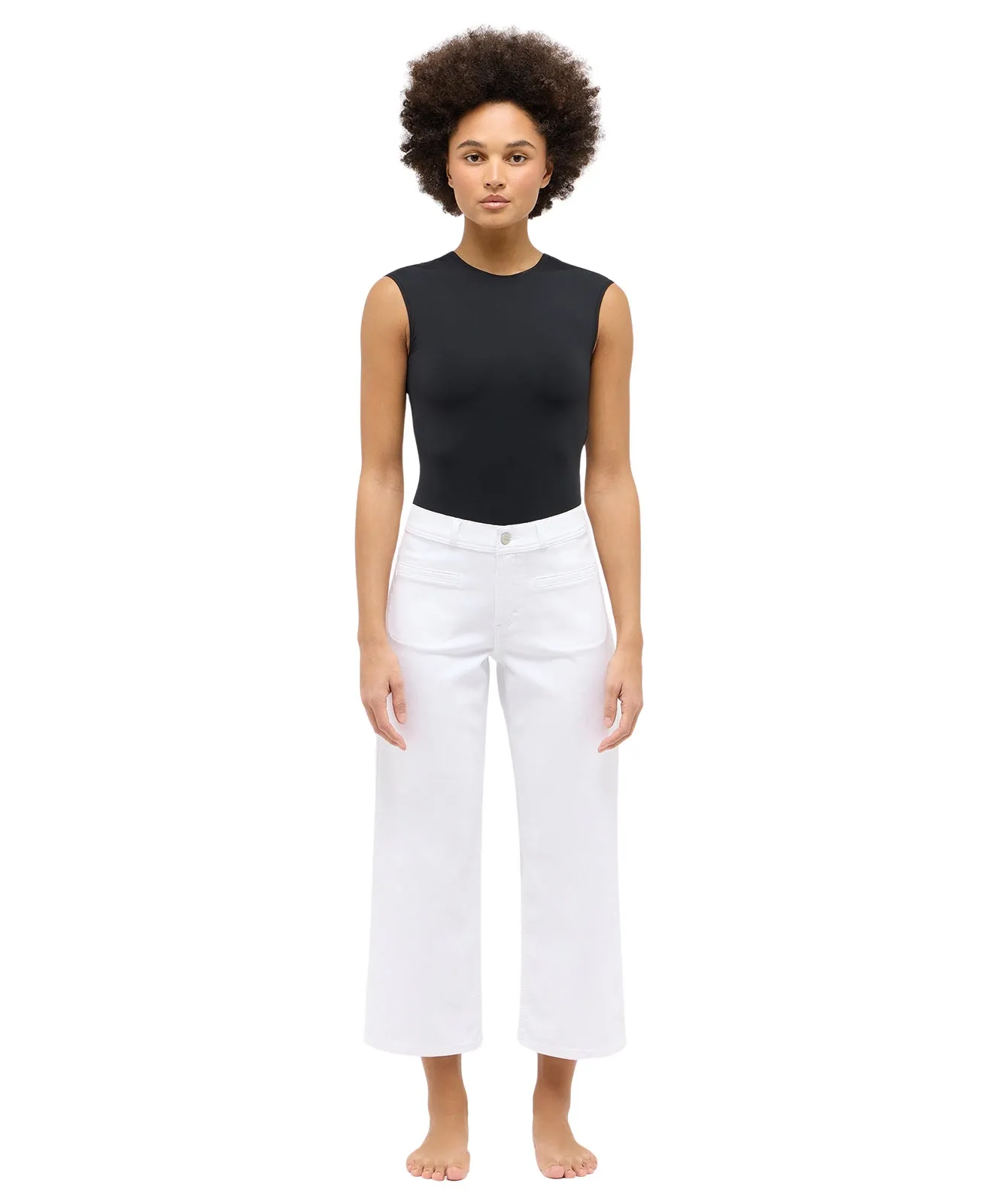 Angels Linn Pocket mit Relaxed Fit in Weiß