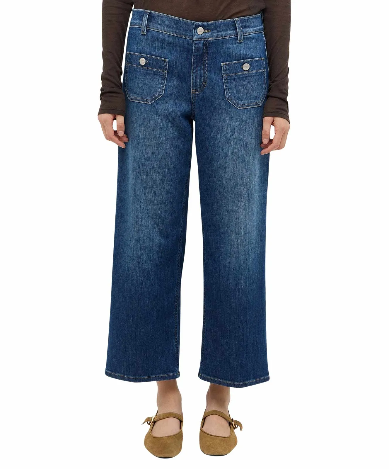 Angels Linn Jeans Smart Culotte in Mittelblau