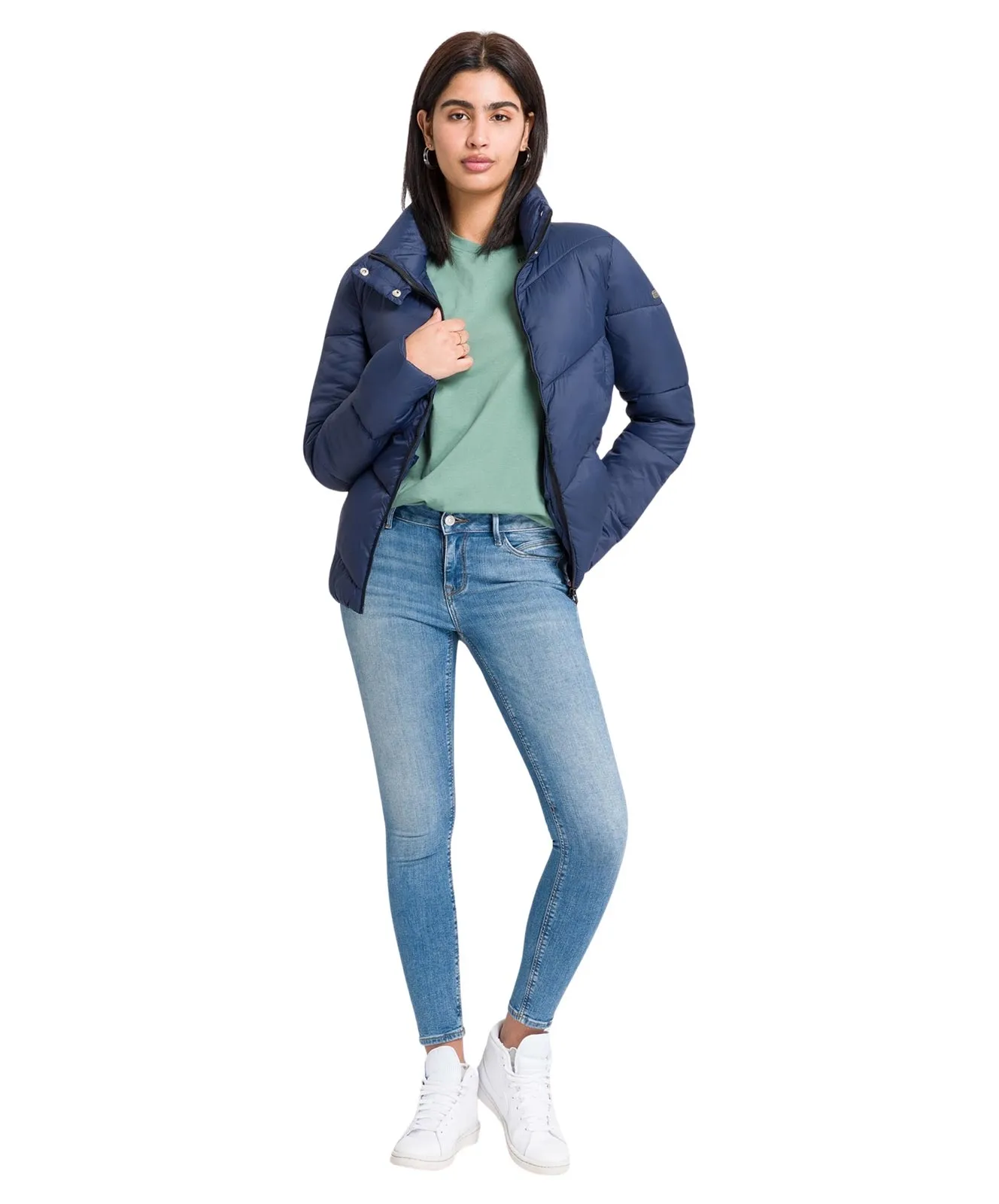 Cross Ankle Jeans Giselle in Mid Blue Used