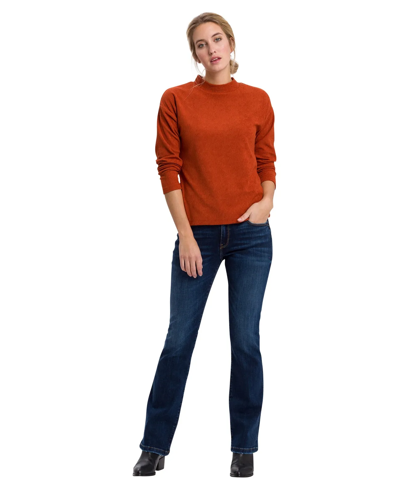 Cross Bootcut Jeans Lauren in Deep Blue Used