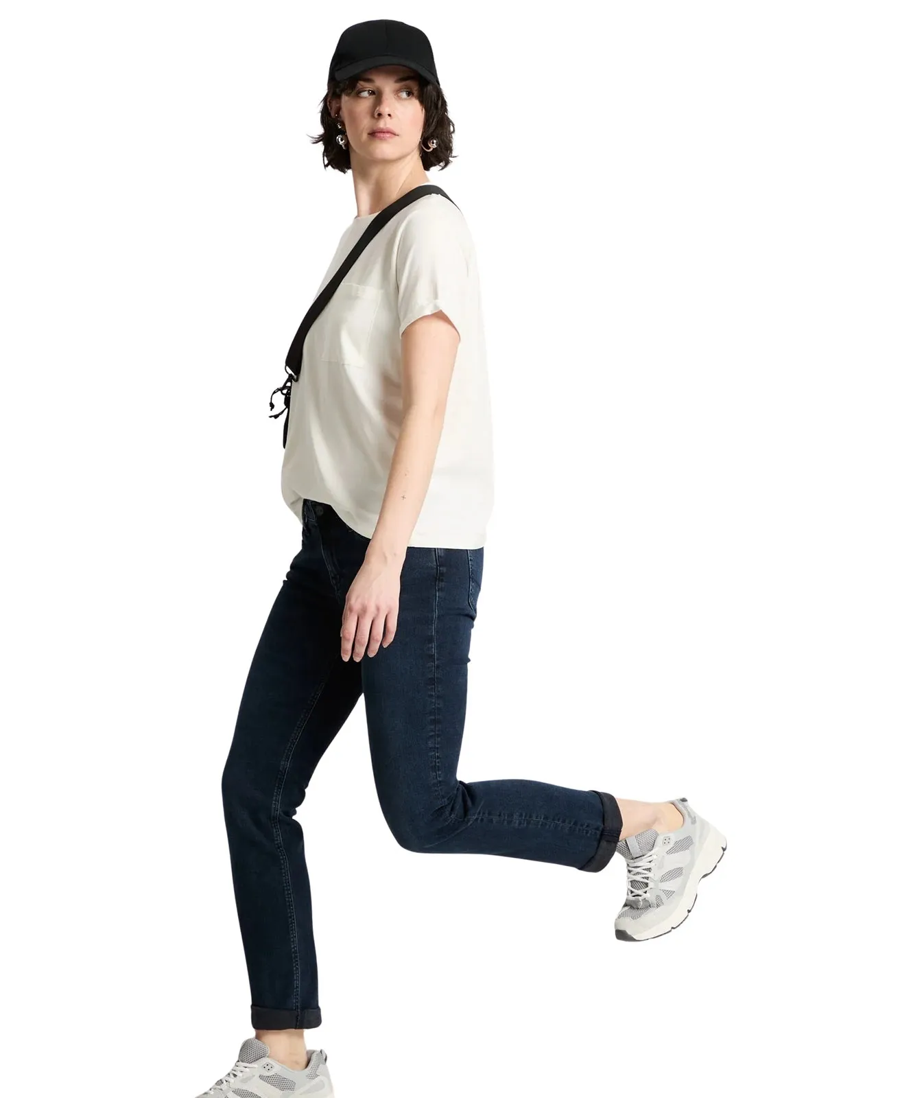 Cross Rose Jeans in Blue Black mit hohem Bund