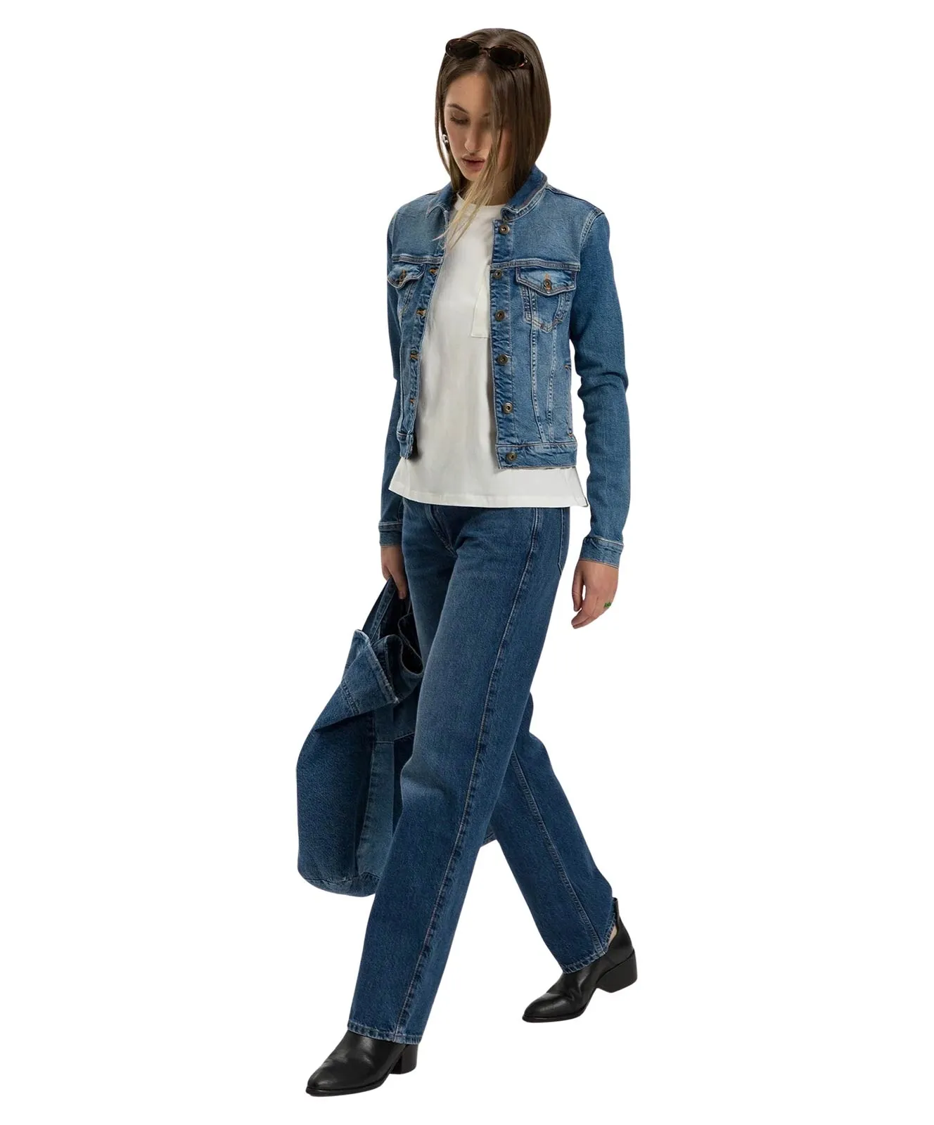 Cross Jeansjacke Jeansjacke in Mid Blue