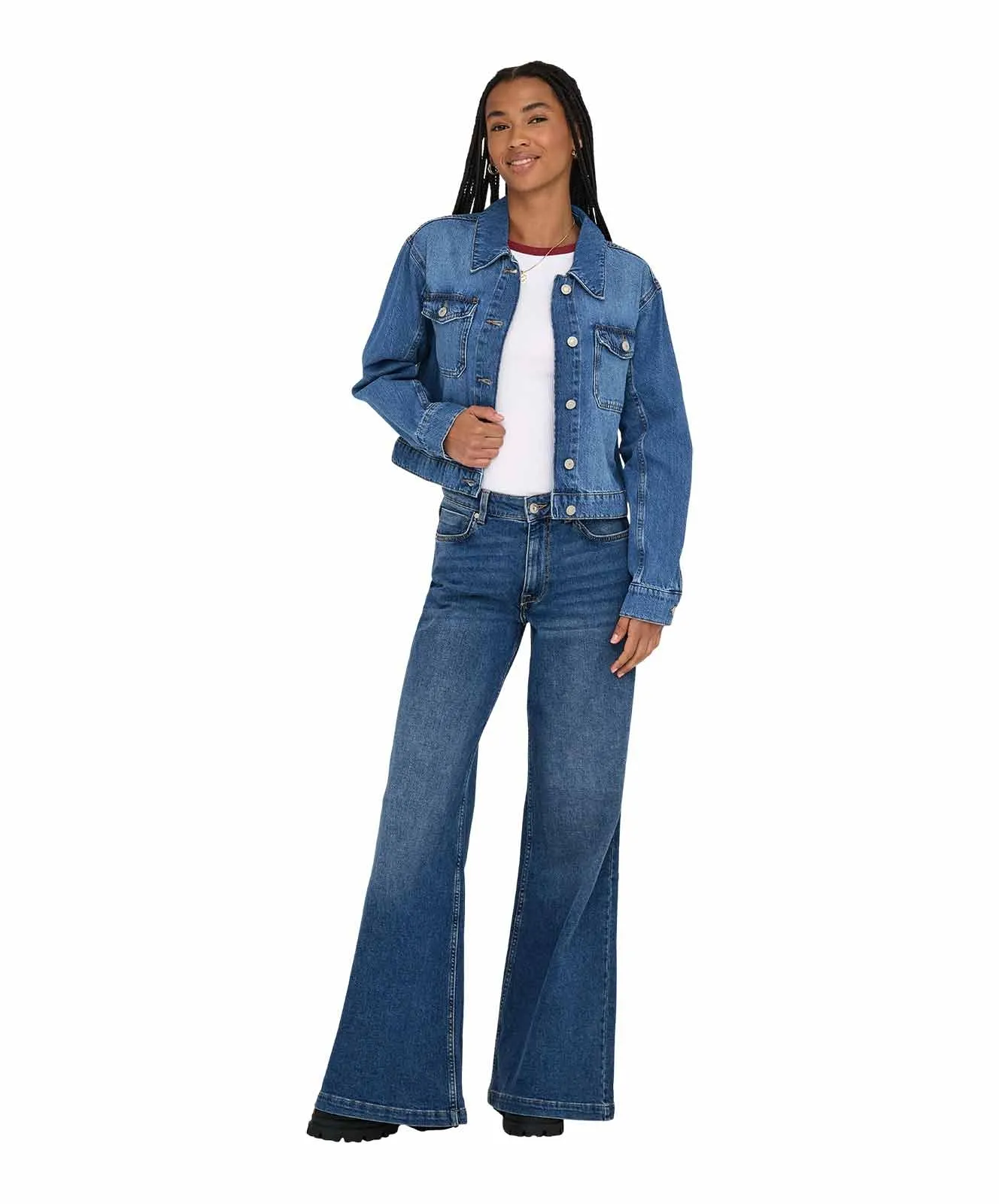 Only Jeansjacke Lumi in Medium Blue