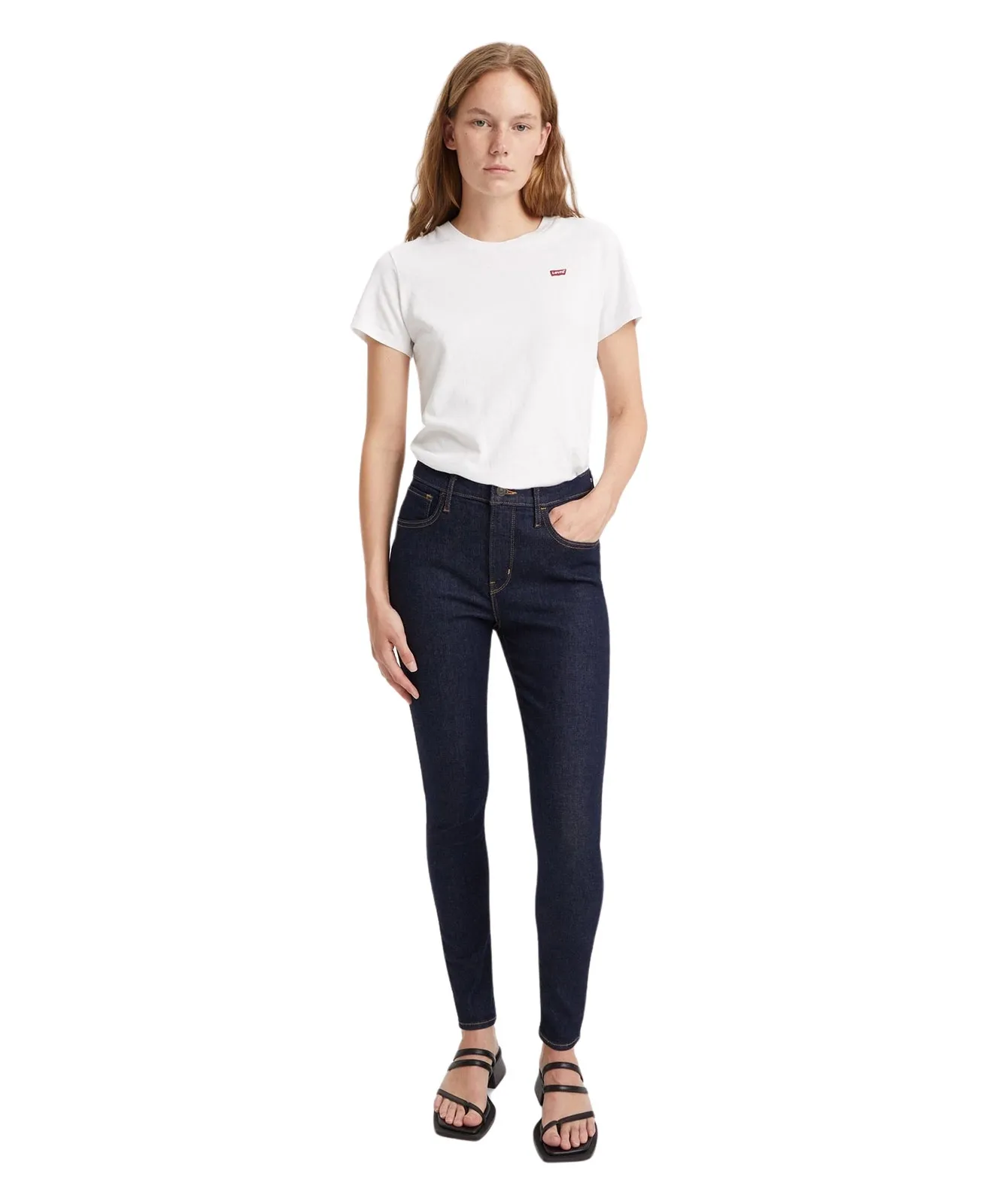 Levis High Waisted Jeans 720 High Rise Super Skinny in Deep Serenity