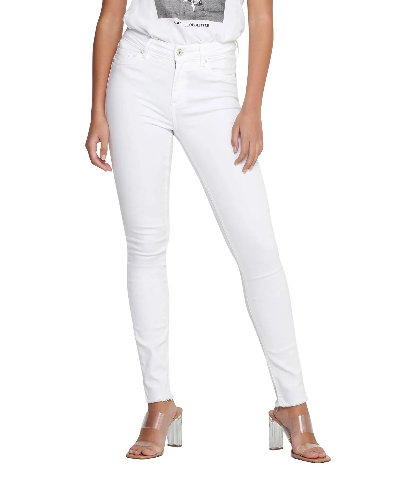 Only Skinny Jeans Blush in White