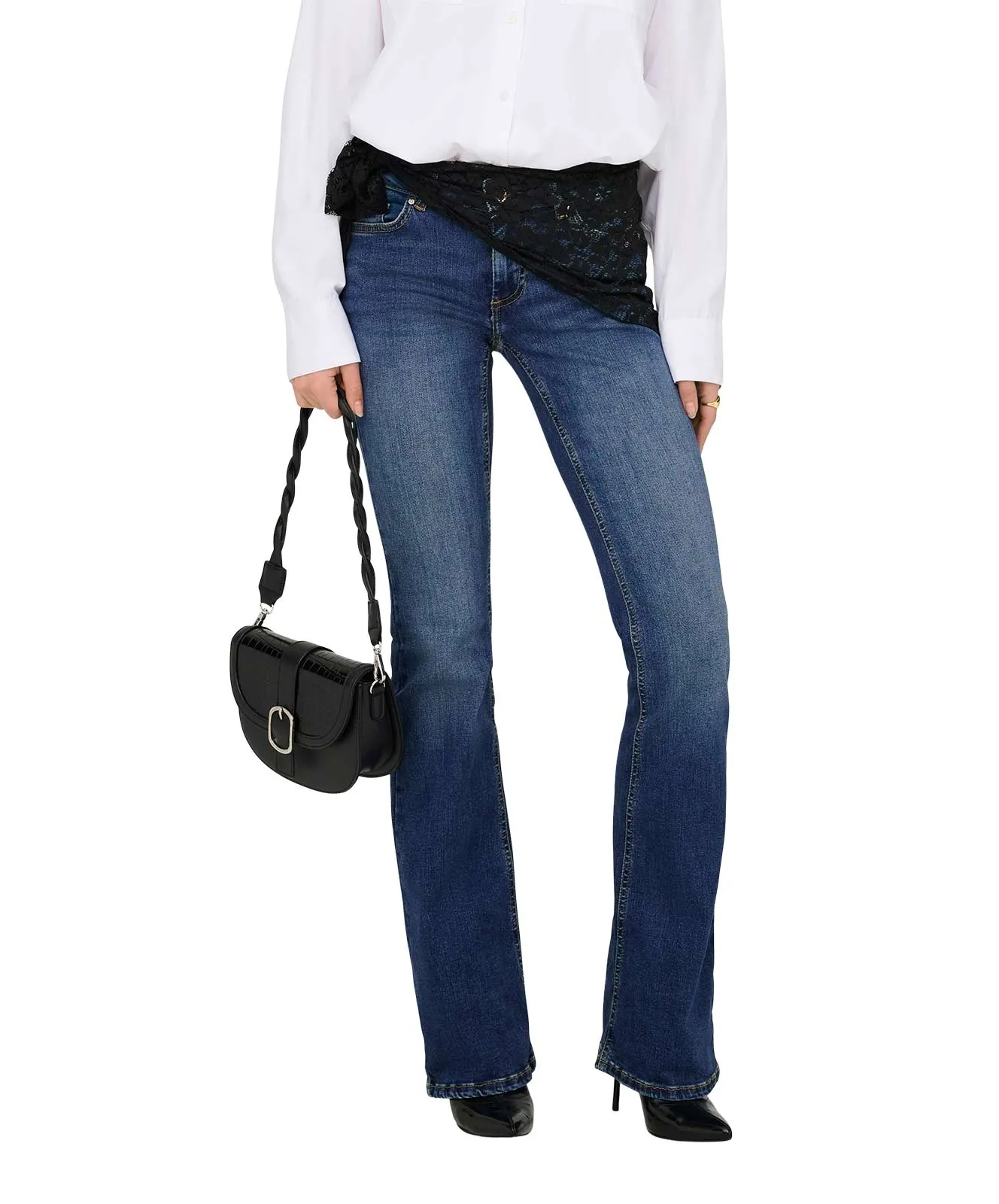 ONLY Blush Flared Jeans in Mittelblau