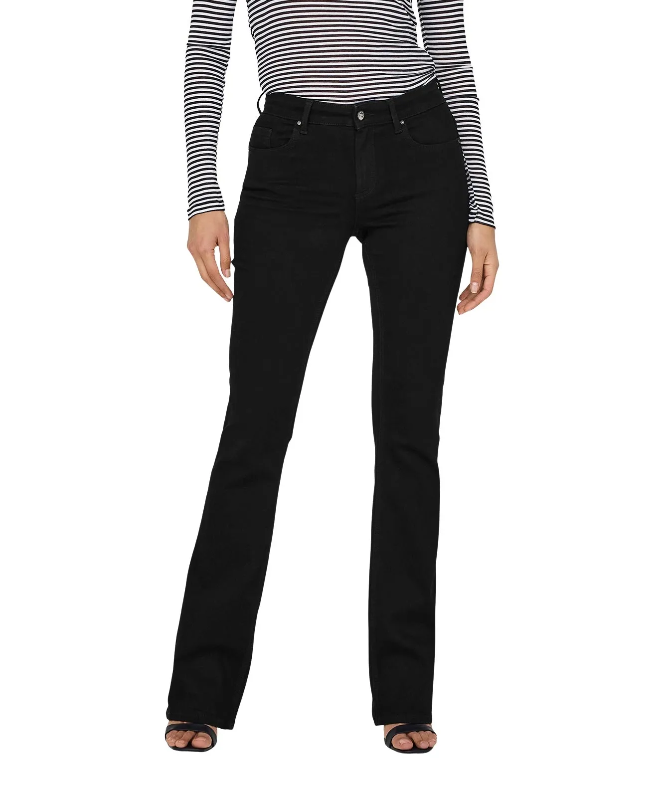 ONLY Blush Flared Jeans in Schwarz