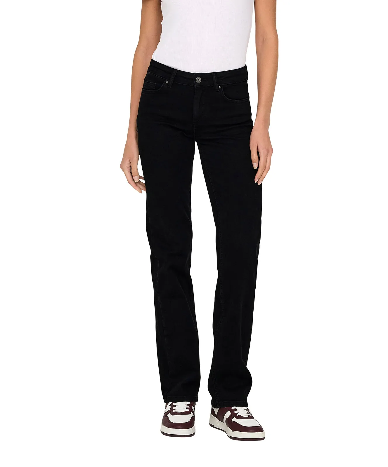 Only Straight Jeans Blush Straight in Black
