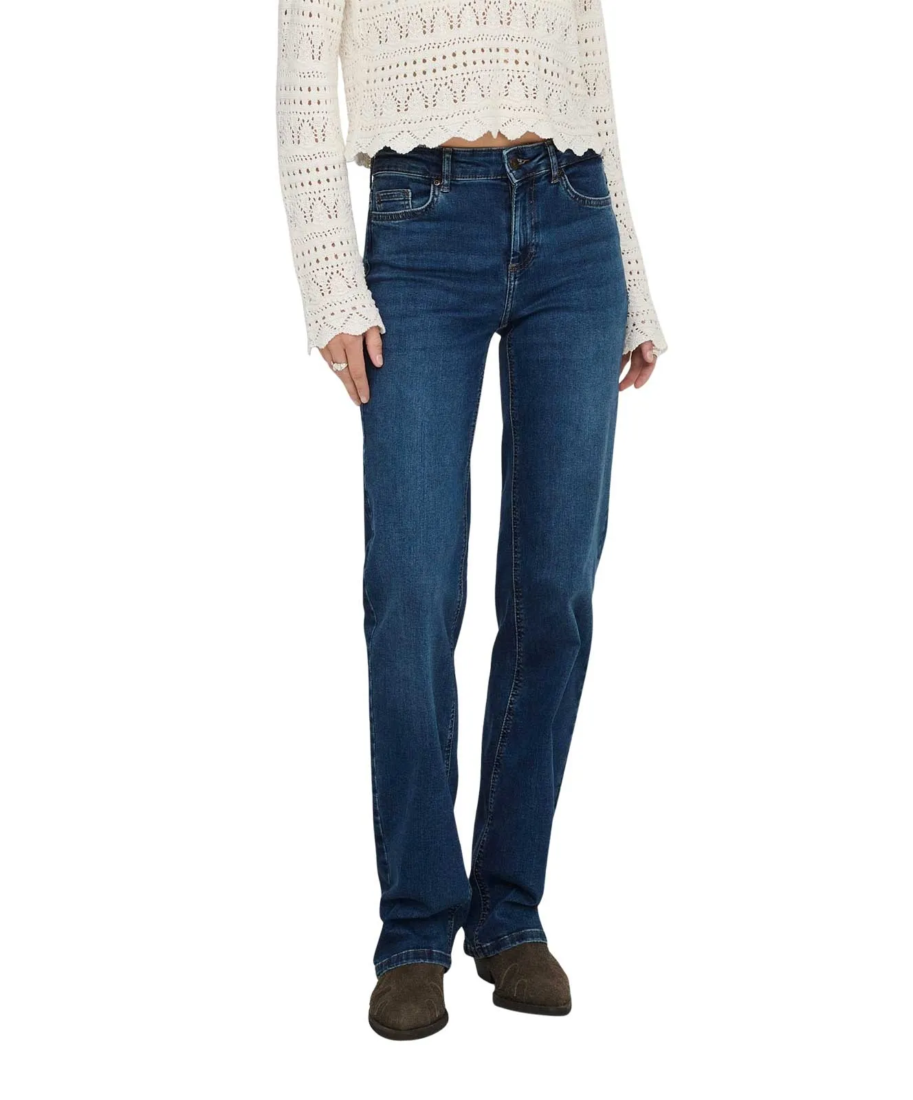 Only Straight Jeans Blush Straight in Dark Blue