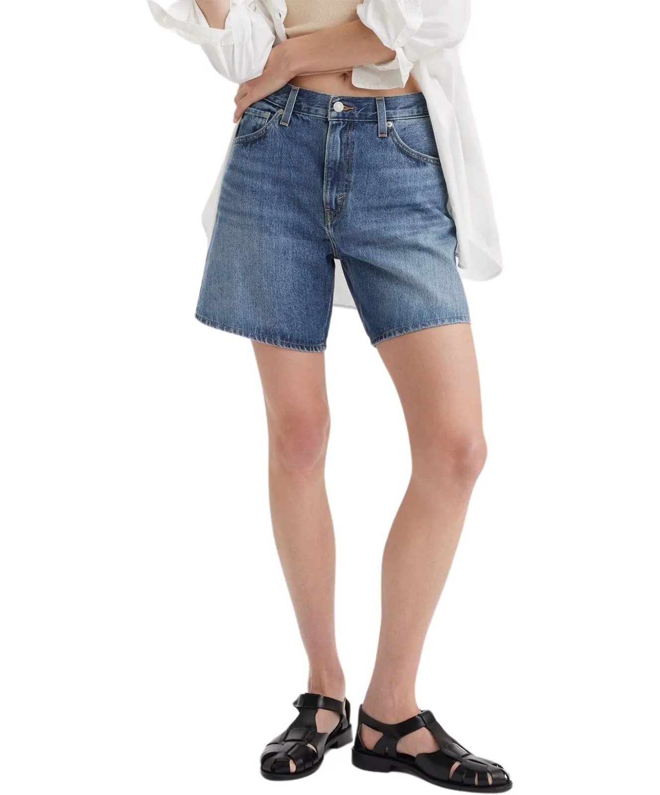 Levis Jeans Shorts High Baggy Shorts in Worn Memory