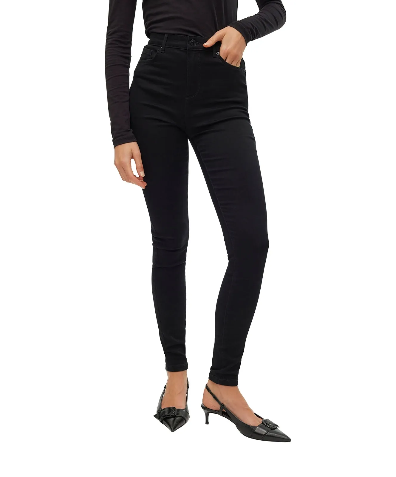 Vero Moda High Waisted Jeans Sophia in Black