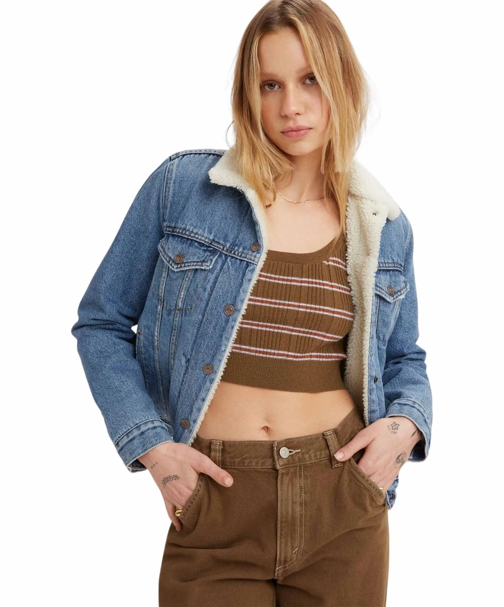 Levis Jeansjacke Original Sherpa Trucker in Weekend Want