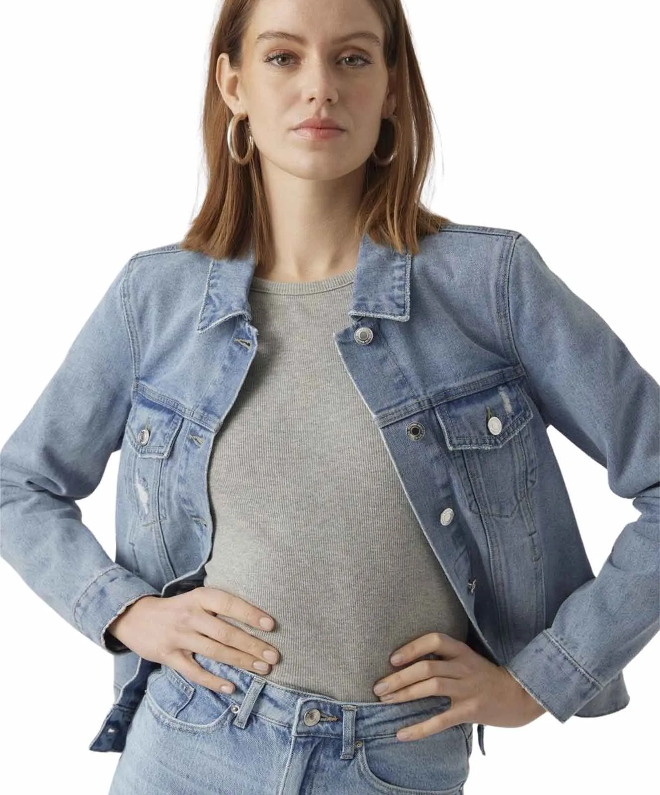 Vero Moda Jeansjacke Orica in Light Blue