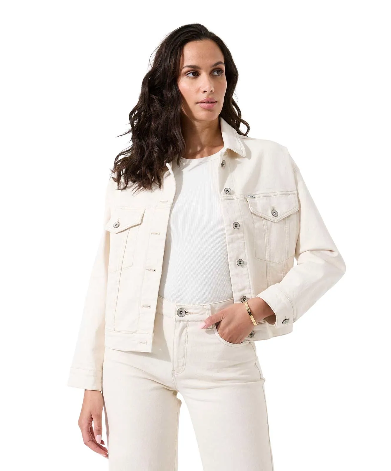 Garcia Jeansjacke Emira in Ecru