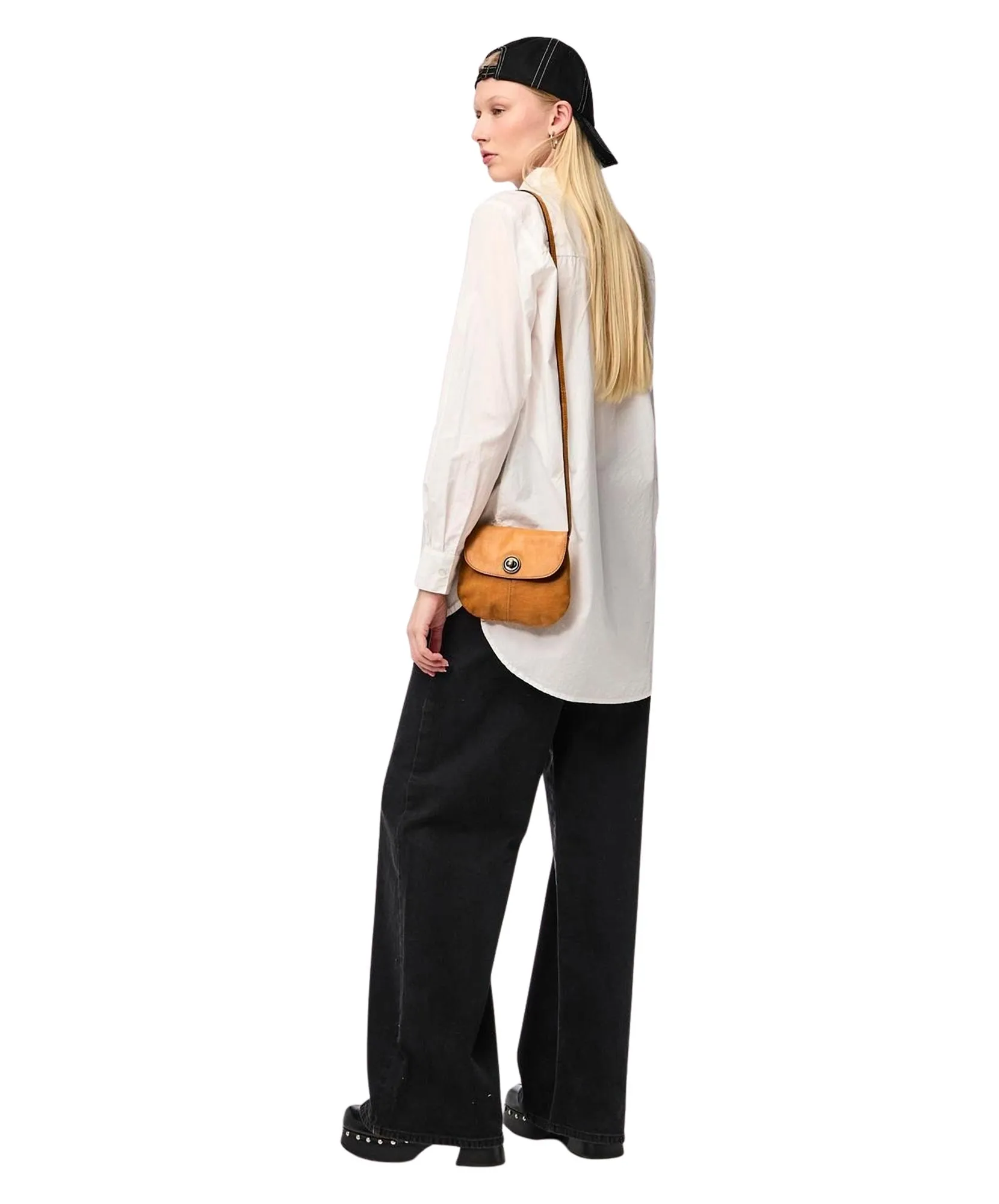 Pieces Handtasche Damen in Cognac