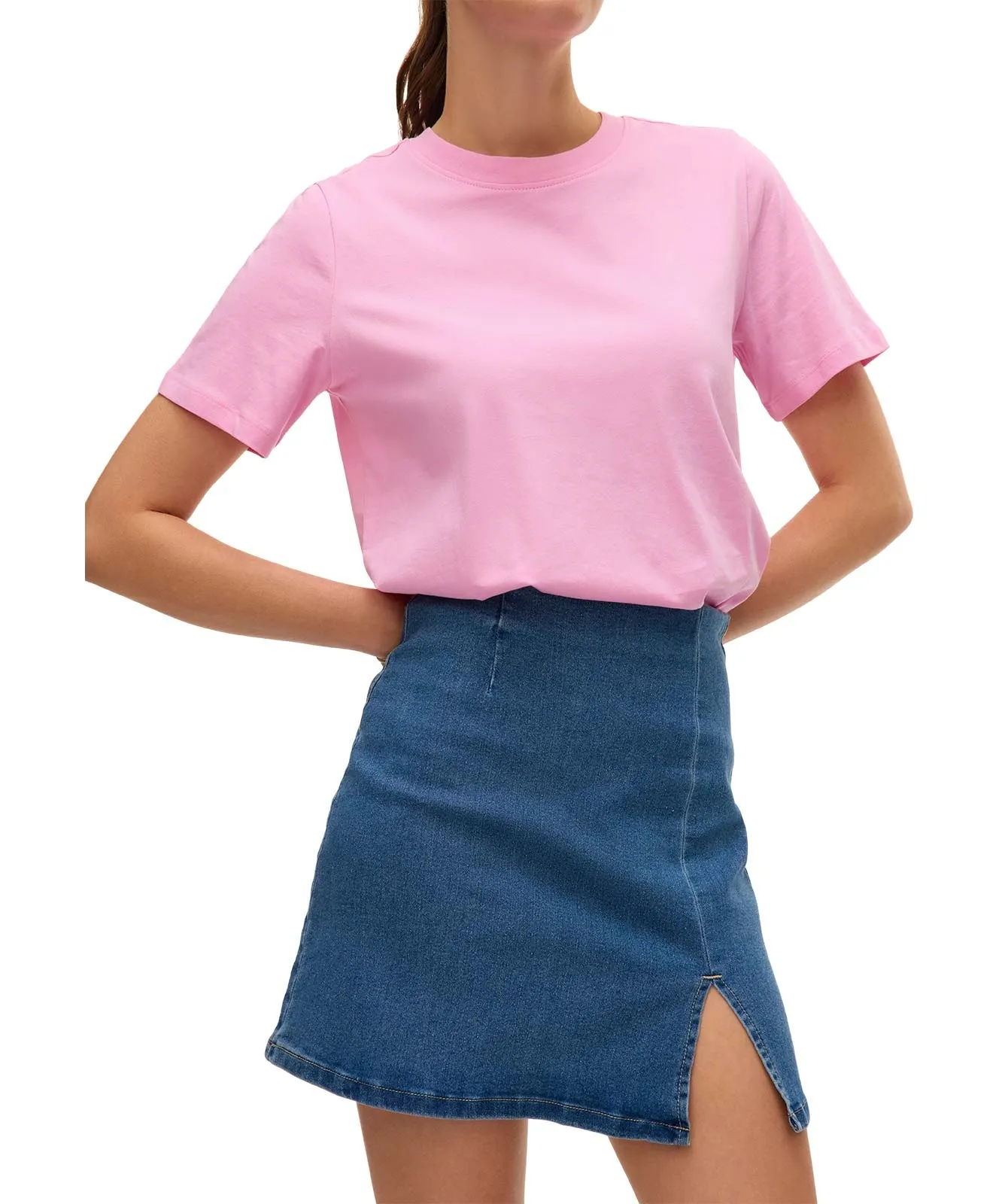 VERO MODA Mini Jeansrock in Indigo mit hohem Bund