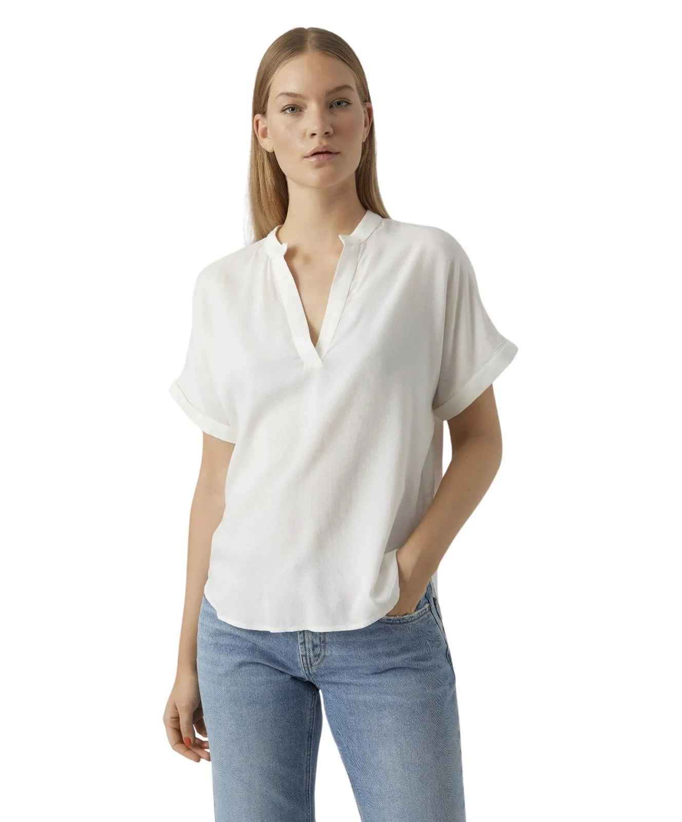 Vero Moda Blusenshirt Beauty in Snow White