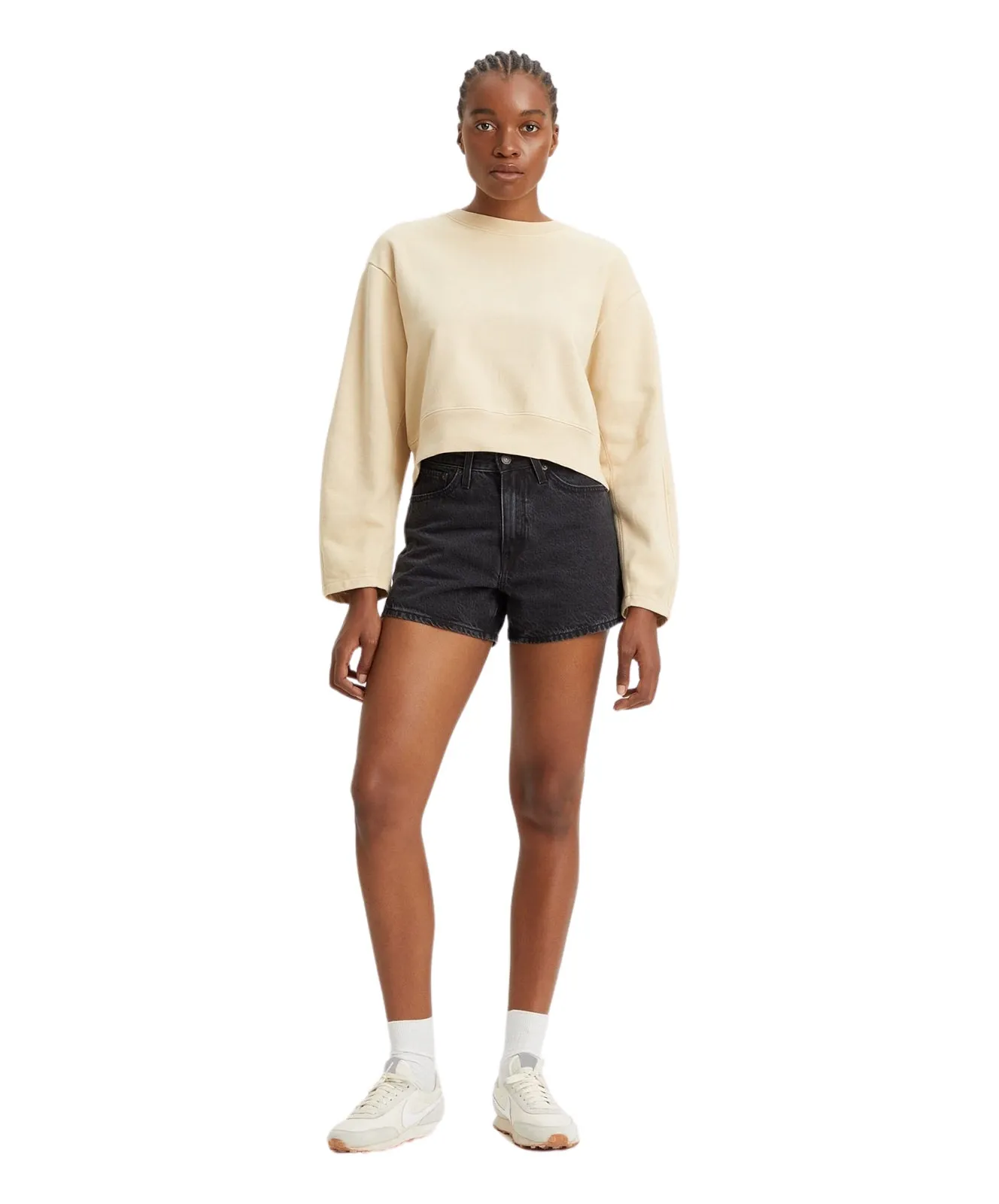 Levis Jeans Shorts 80'S Mom Shorts in Black Stonewash