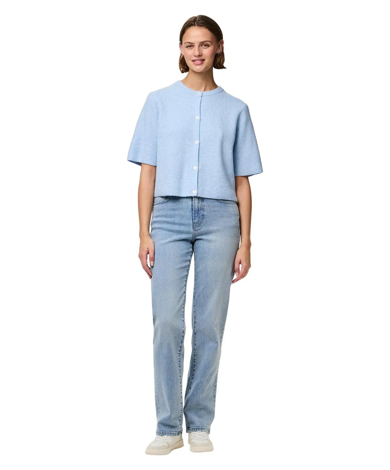 Pieces Strickjacke Silly in Cashmere Blue