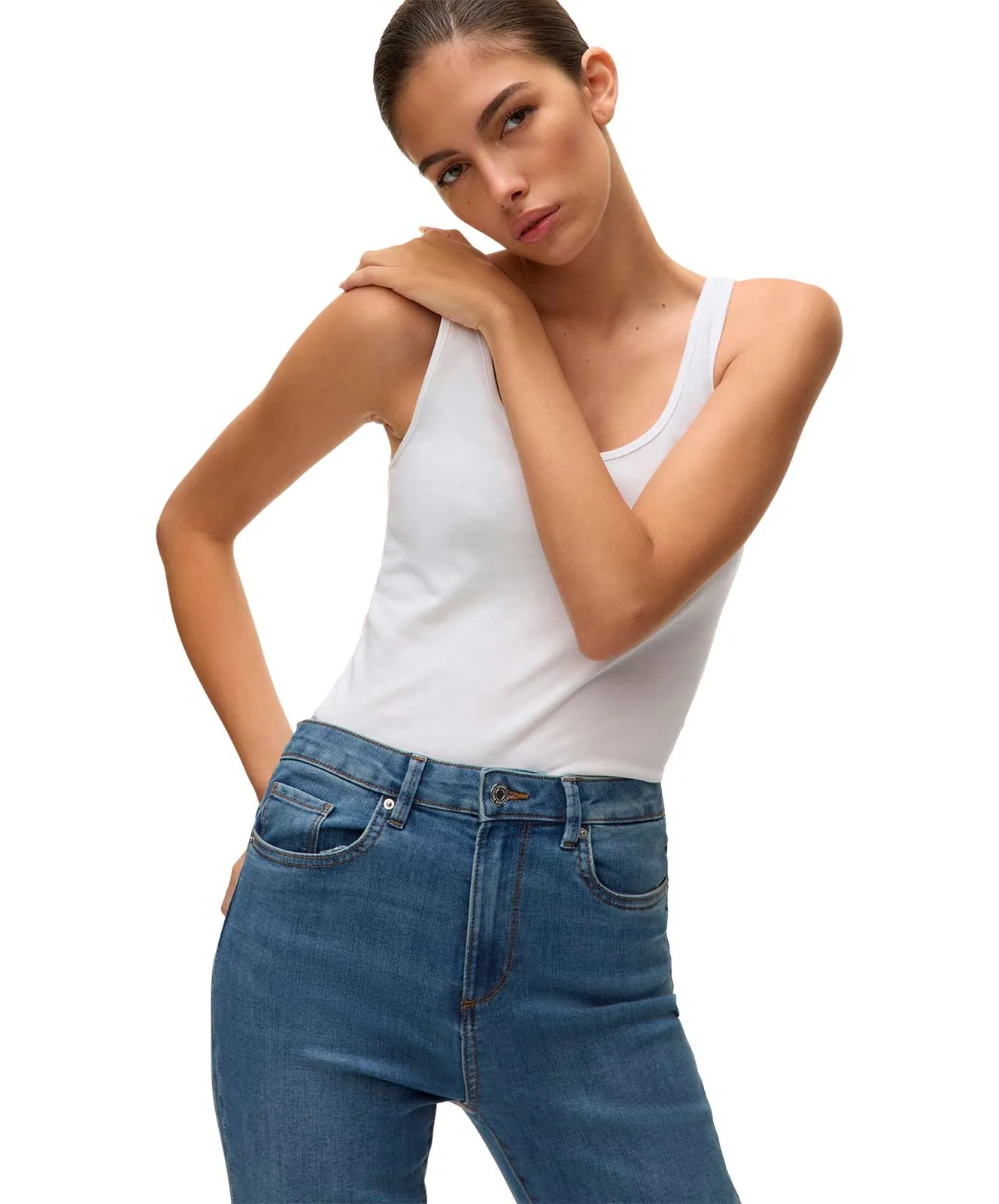 Vero Moda Top Maxi My Soft Tank Top in Bright White