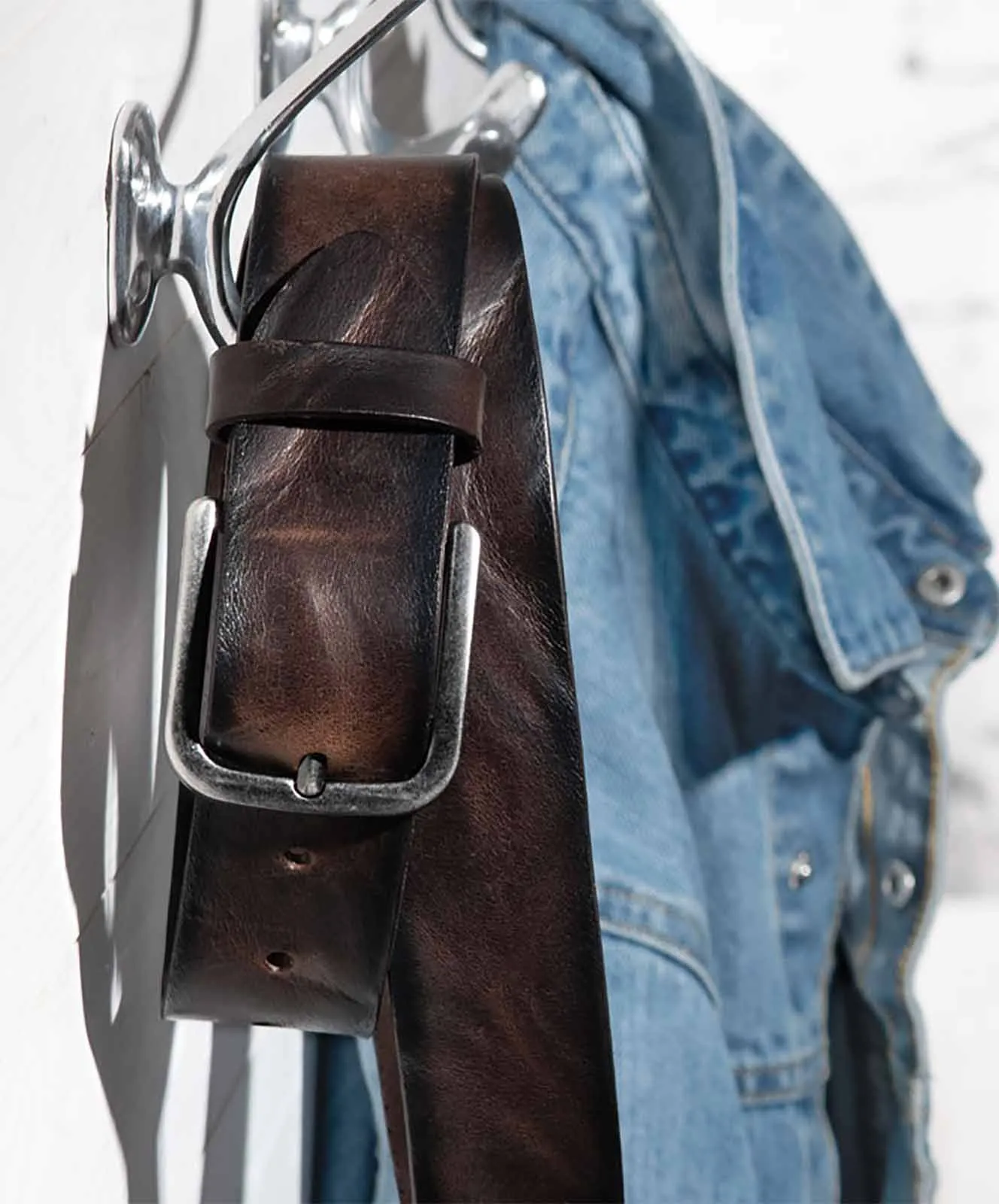 Bernd Götz Ledergürtel 402853 - 4cm Walkledergepr. Gürtel in Dunkelbraun