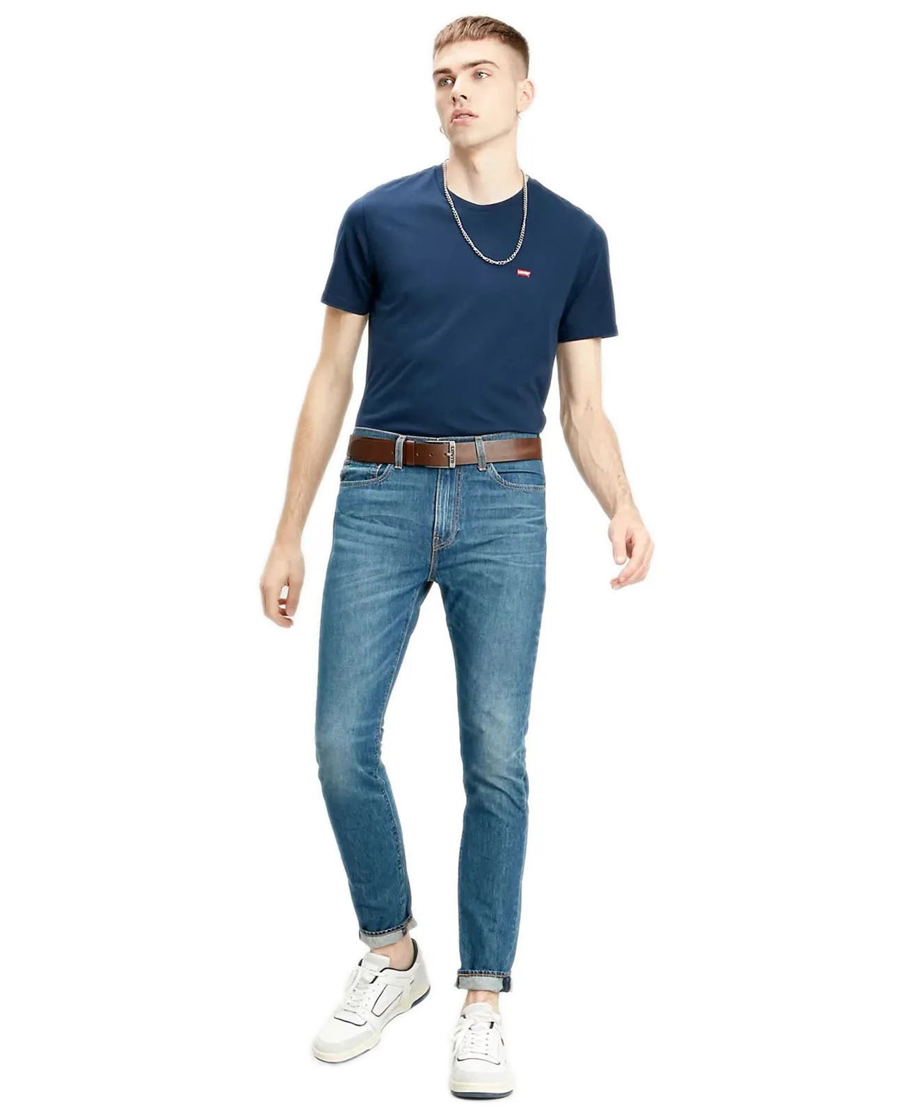 Levis Ledergürtel New Duncan in Dark Brown