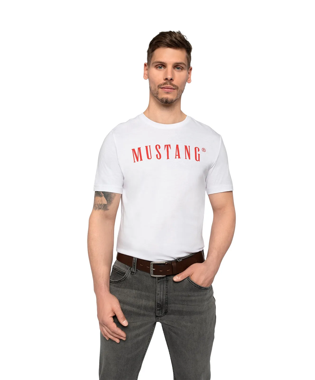 Mustang Ledergürtel 40 Mm Gürtel MG2107R19 in Dark Brown