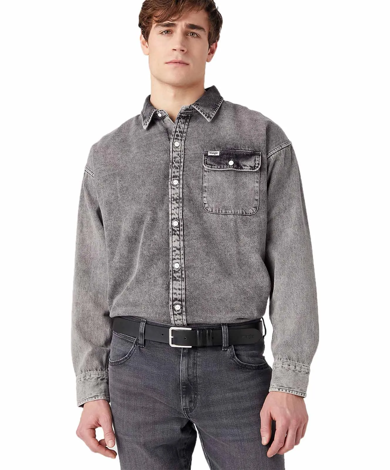 Wrangler Ledergürtel Slim Belt in Black