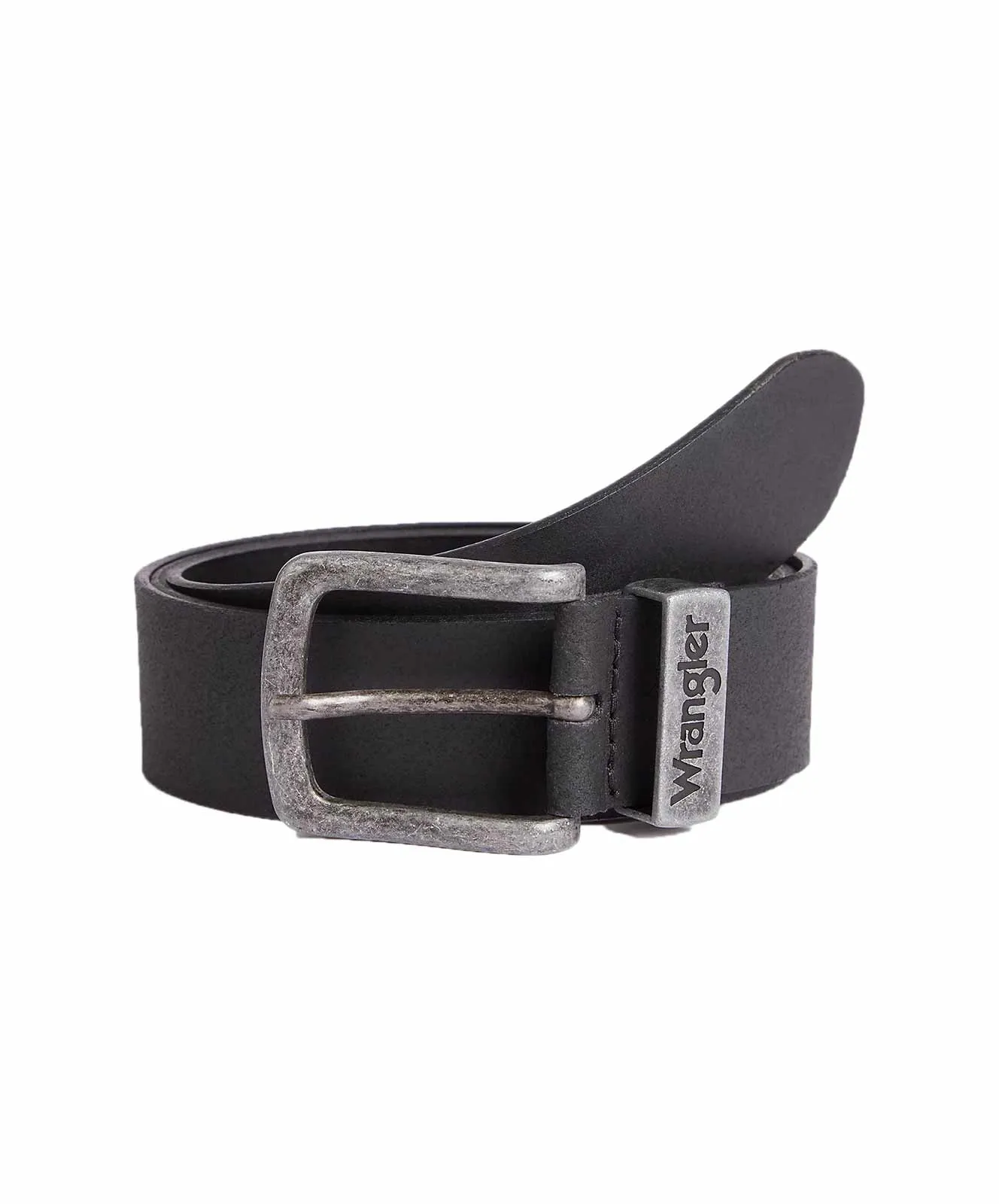 Wrangler Ledergürtel Metal Loop Belt in Black