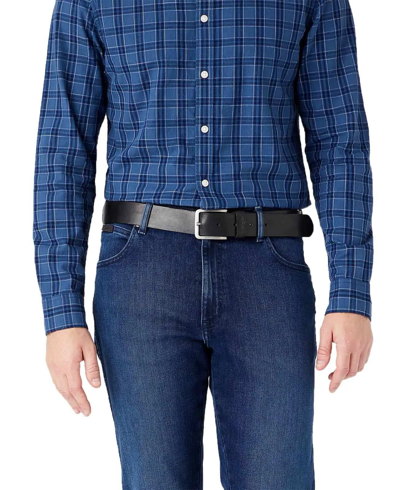 Wrangler Ledergürtel Structured Belt in Black