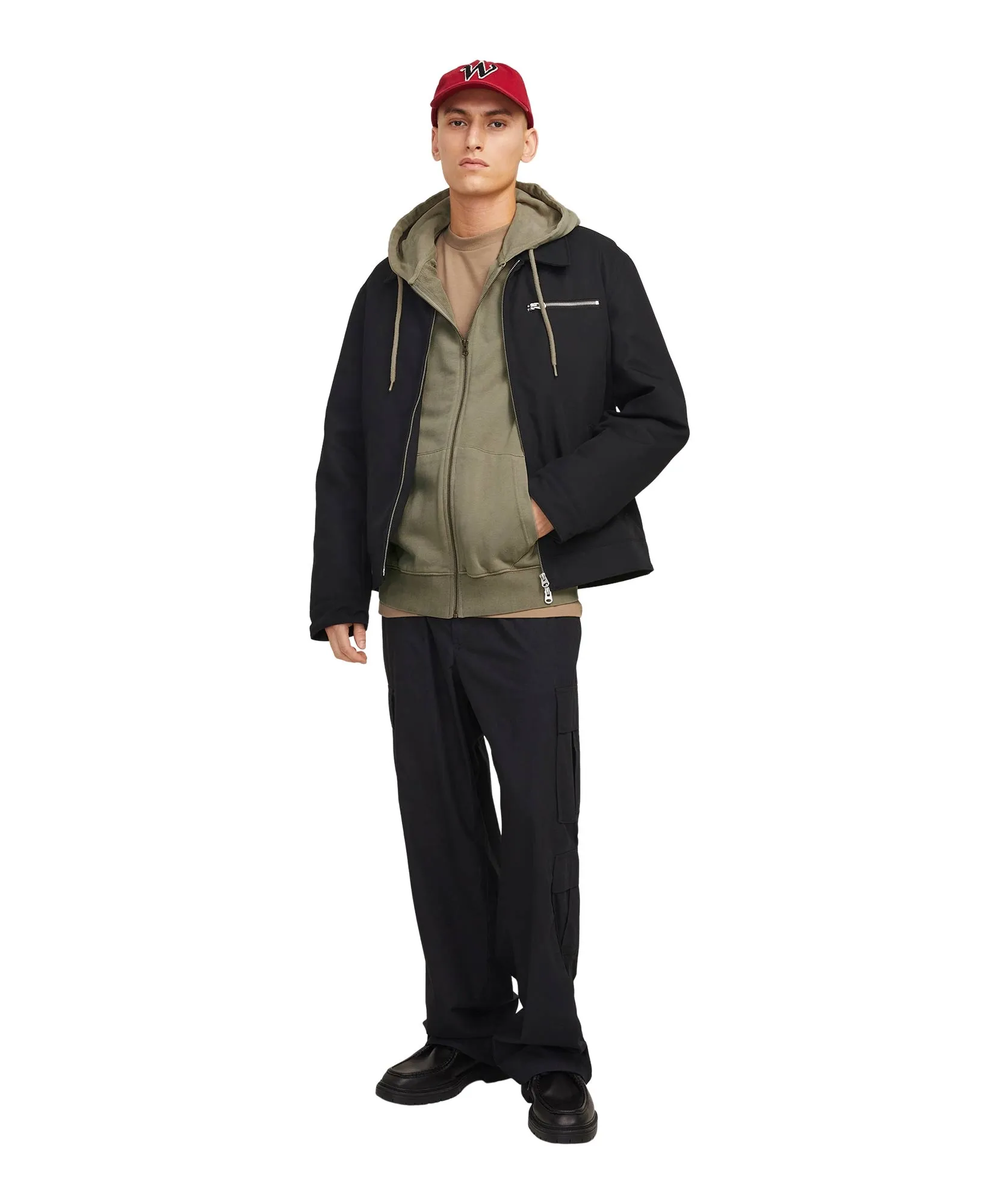 Jack & Jones Sweatjacke Charge Faded in Silver Sage